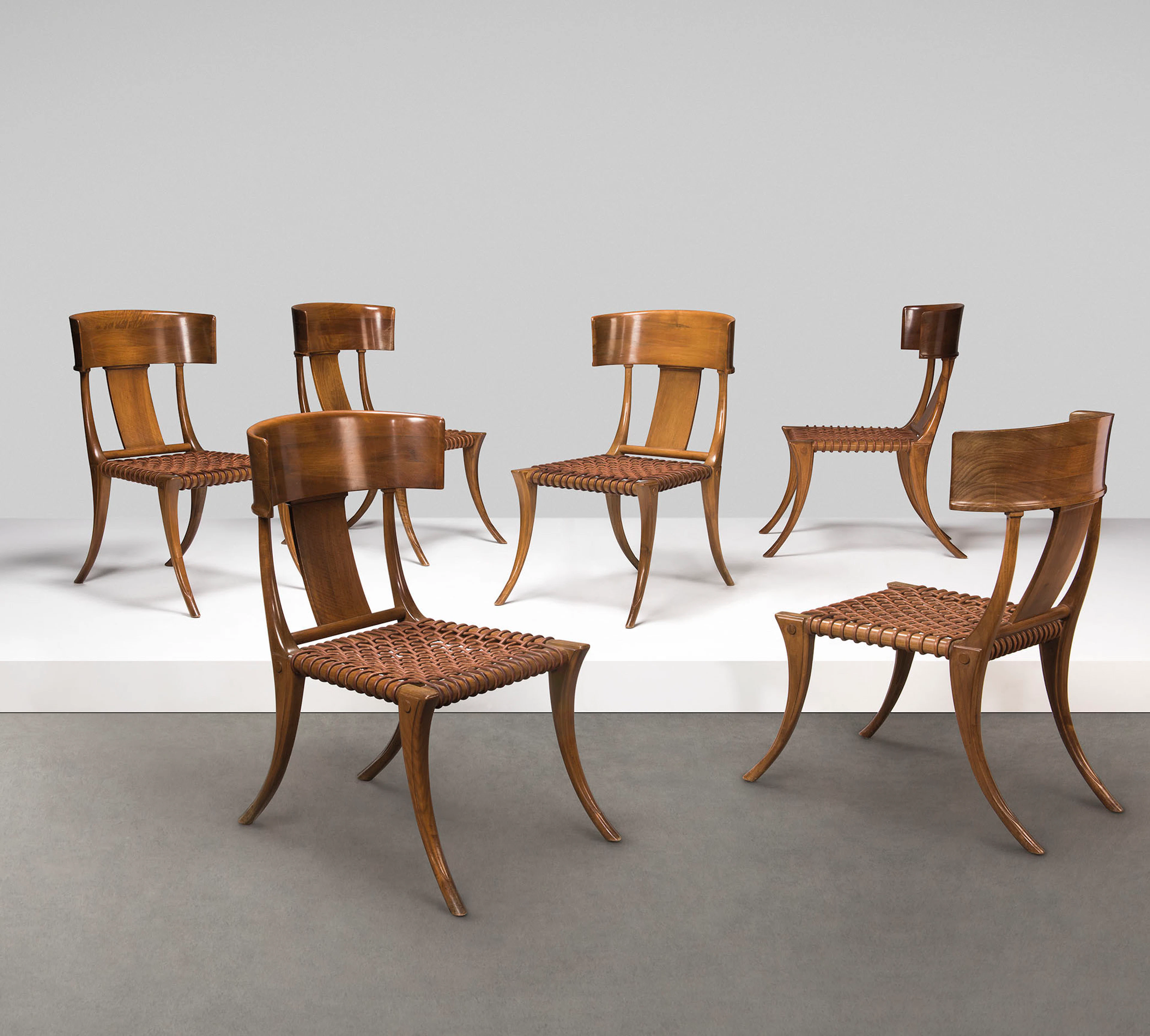 A SET OF SIX 'KLISMOS' CHAIRS, DESIGNED 1961