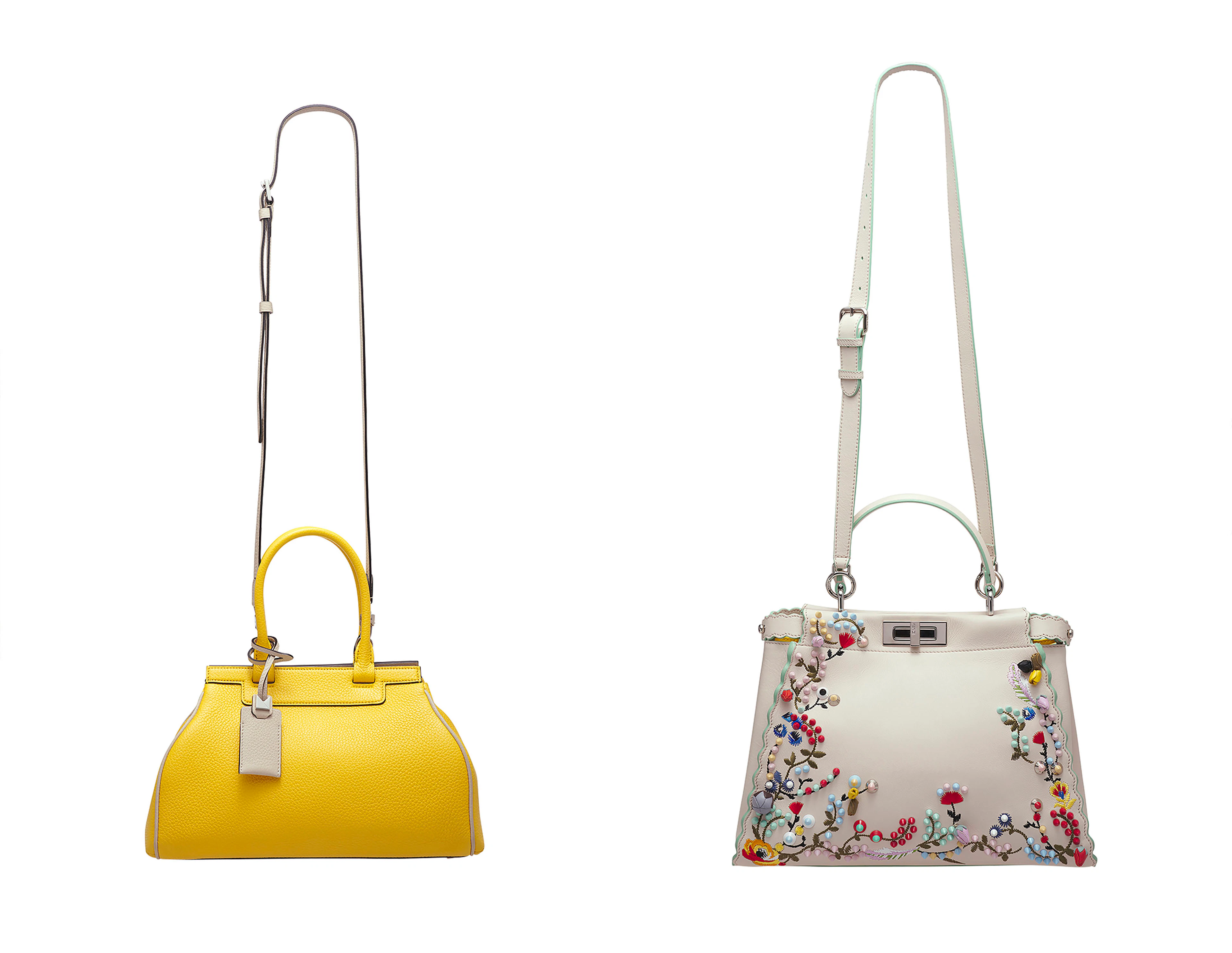 A SET OF TWO: A YELLOW TAURILLON GEX LEATHER PETITE...