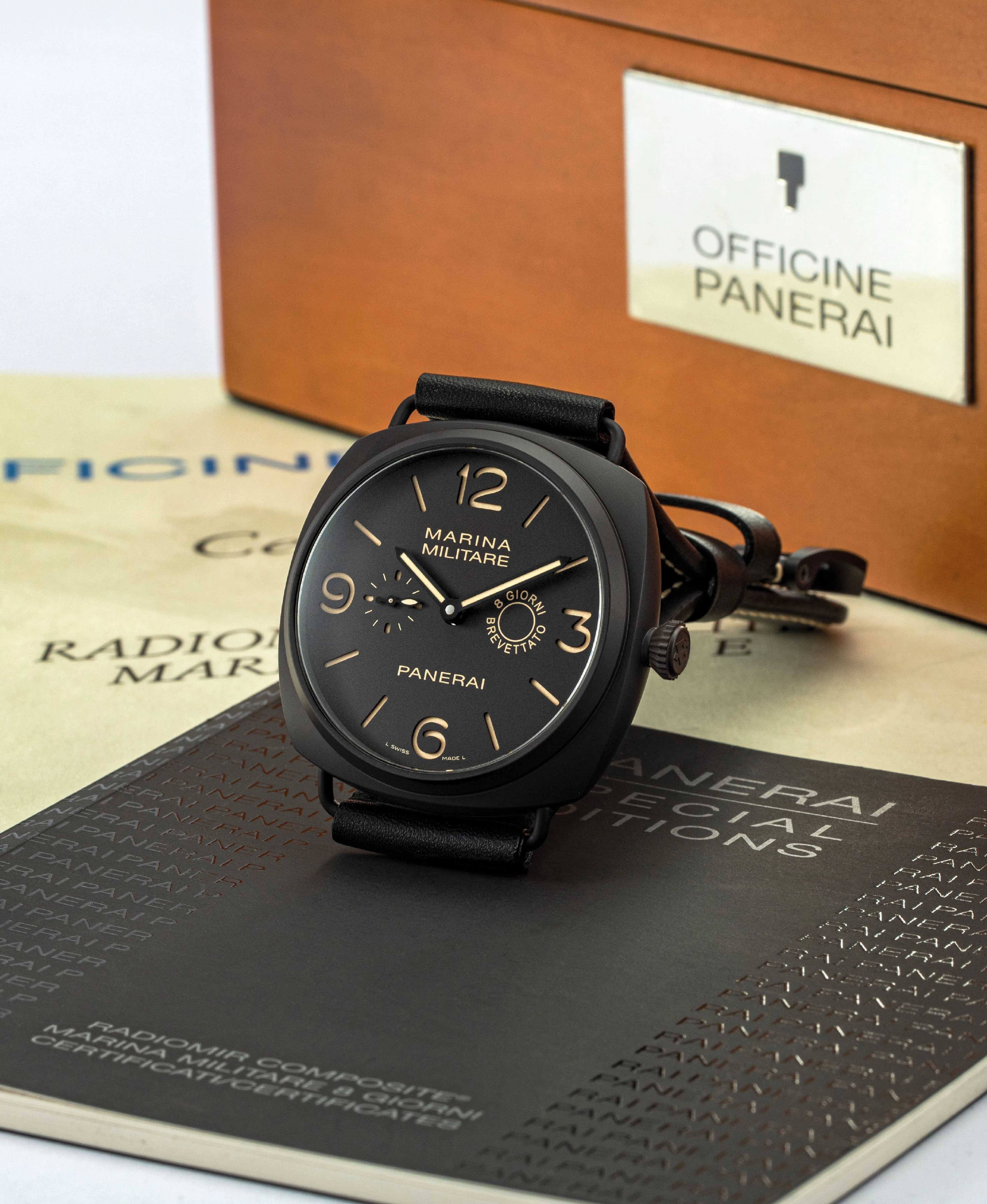 PANERAI. A FINE AND RARE COMPOSITE LIMITED EDITION...