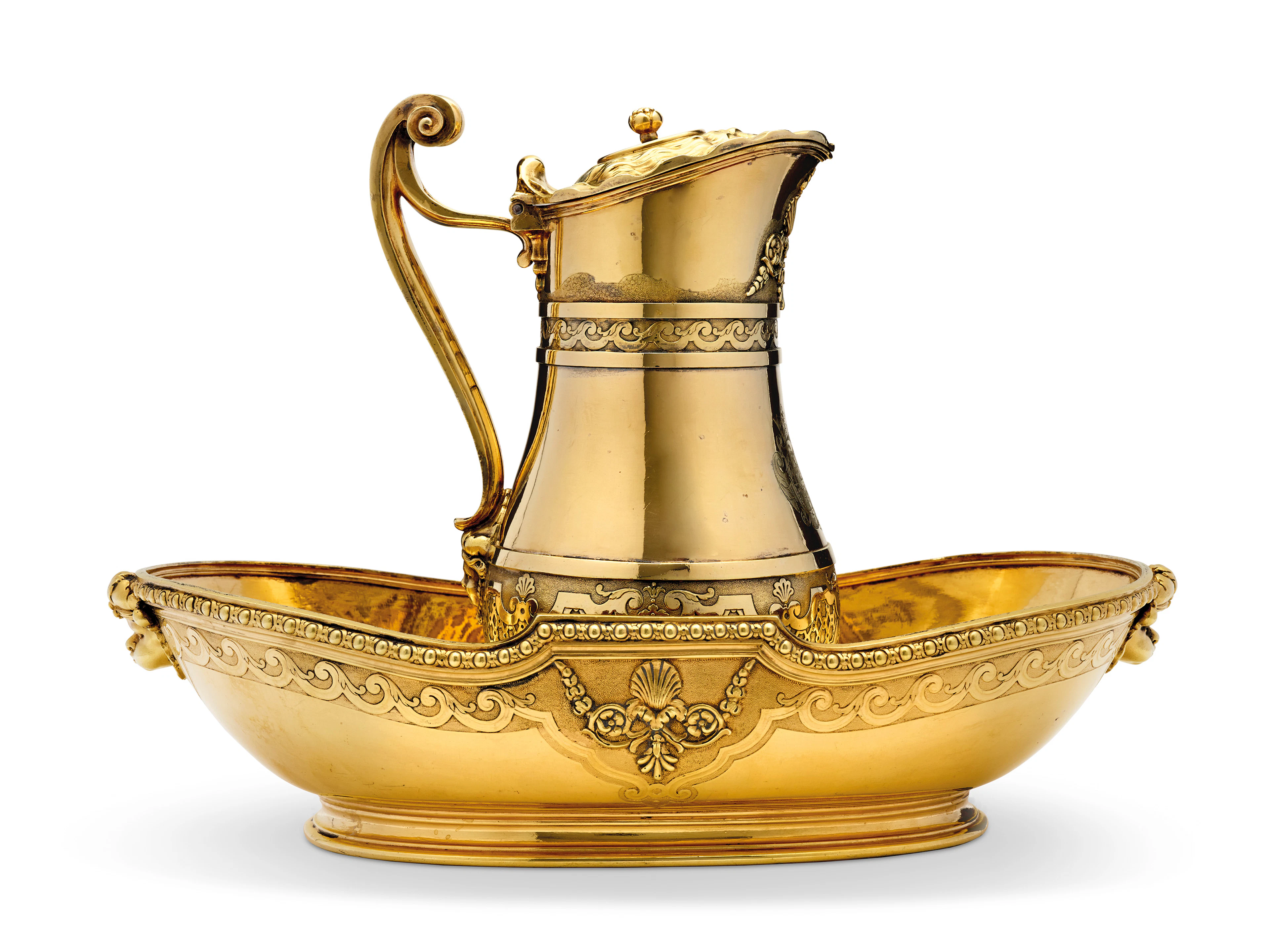 AIGUIERE ET SON BASSIN EN VERMEIL DU SERVICE DE CHARLOTTE-AGLAE D’ORLEANS