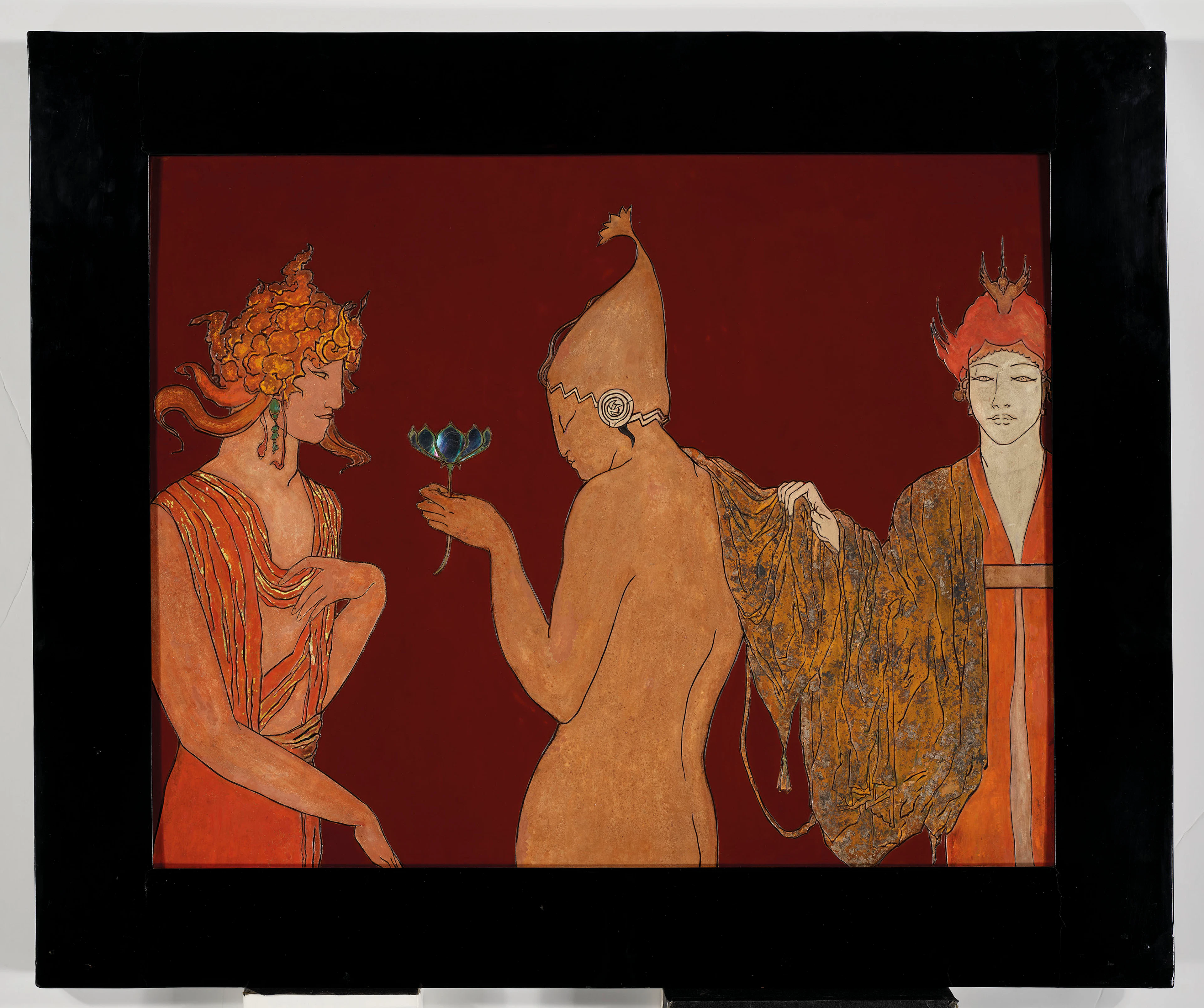 PANNEAU ‘AUM MANE PADME AUM' (SALUT A TOI, O JOYAU DANS LE LOTUS), VERS 1912