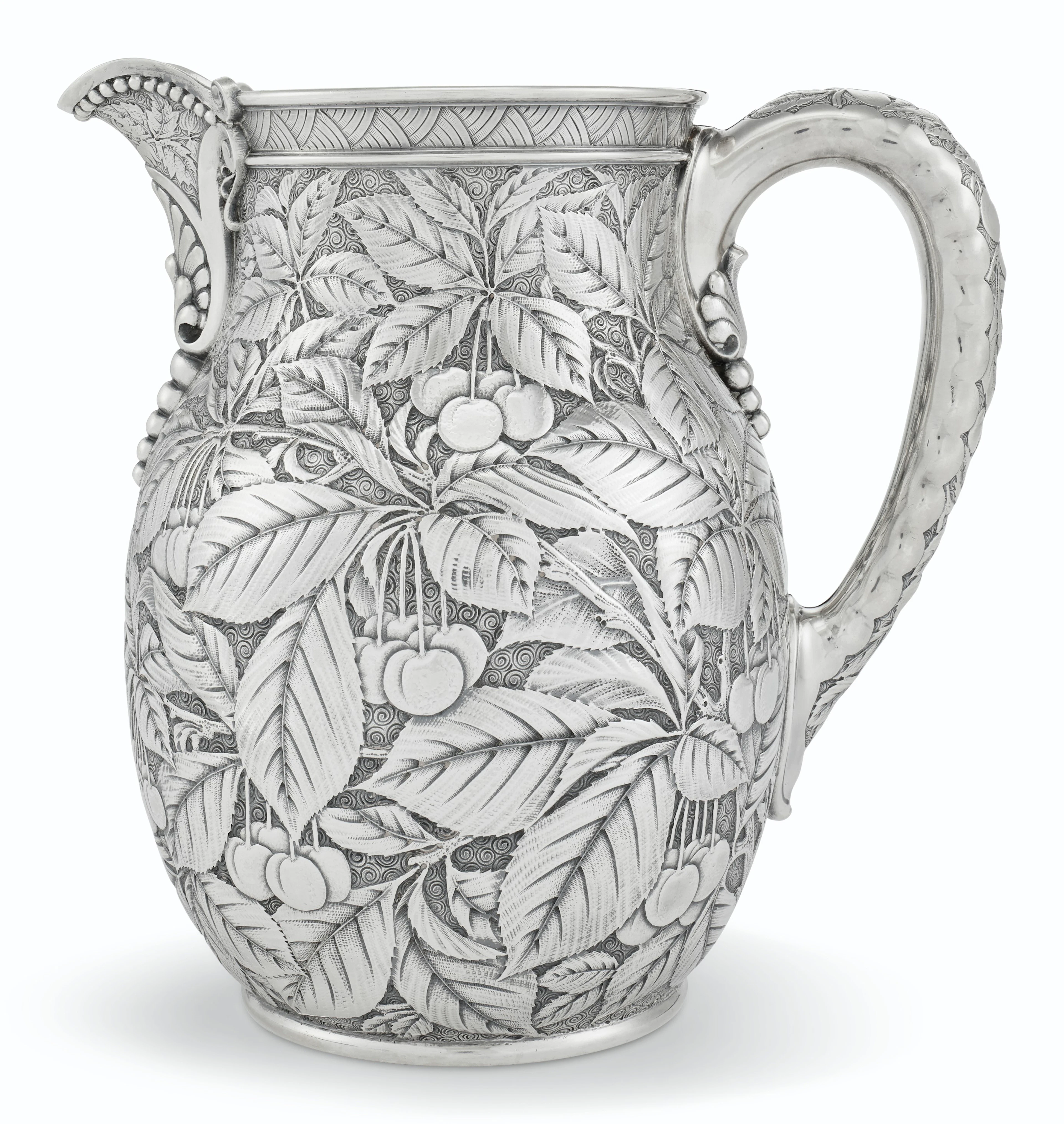 AN AMERICAN SILVER WATER PITCHER
