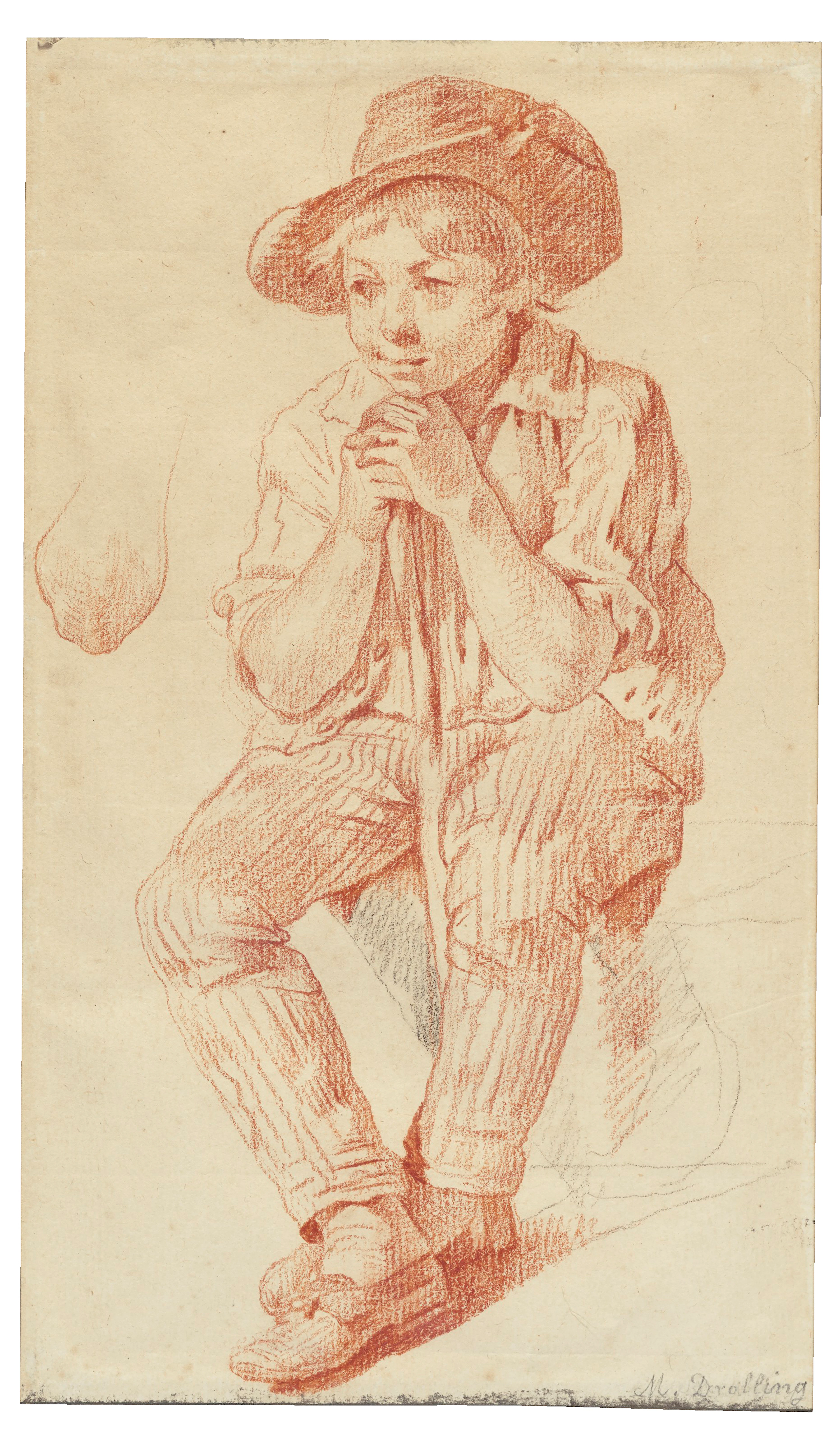 Young boy with a staff