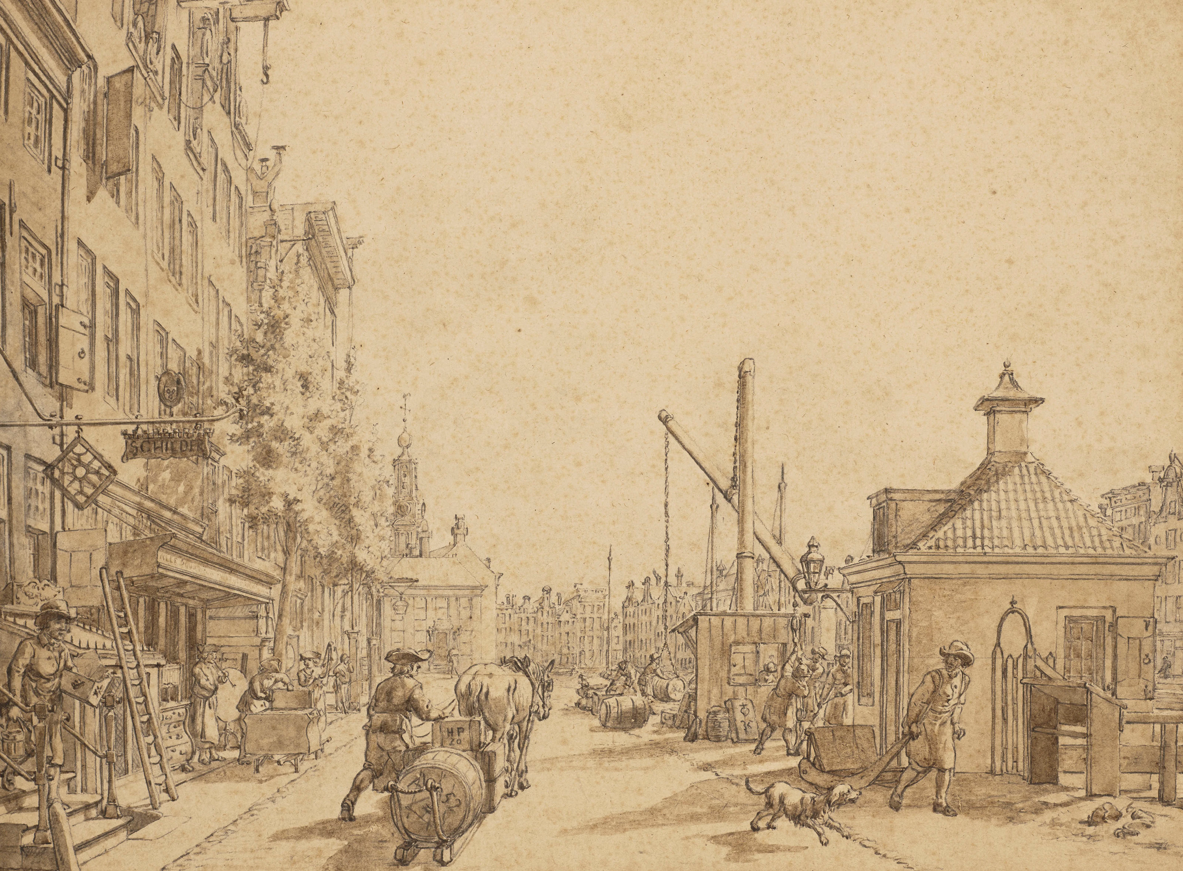 Embarcadère de Leyde au Singel d'Amsterdam