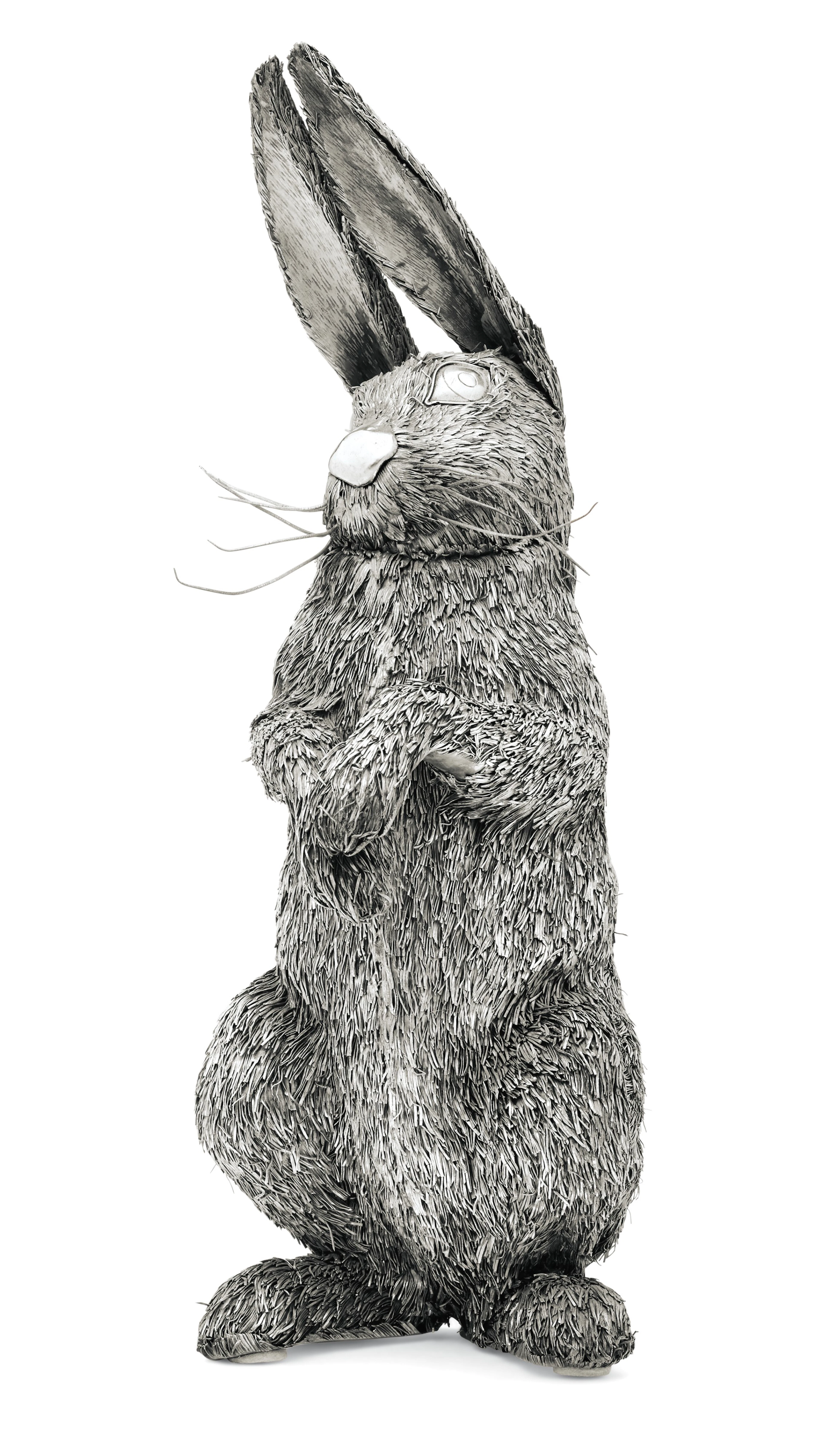 AN ITALIAN SILVER MODEL OF A RABBIT