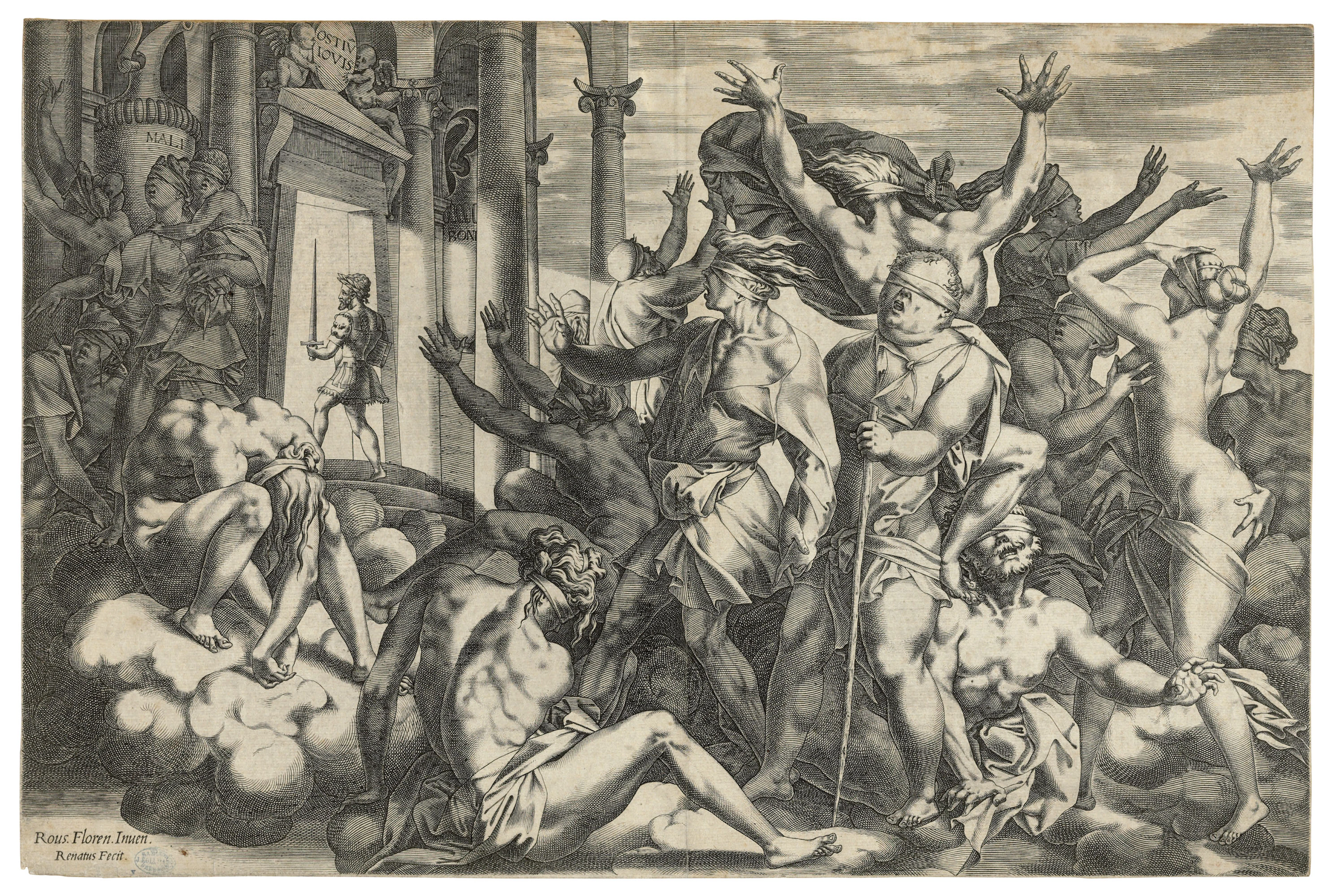 RENÉ BOYVIN ( CIRCA 1525 - CIRCA 1625) AFTER ROSSO FIORENTINO (1494-1540)