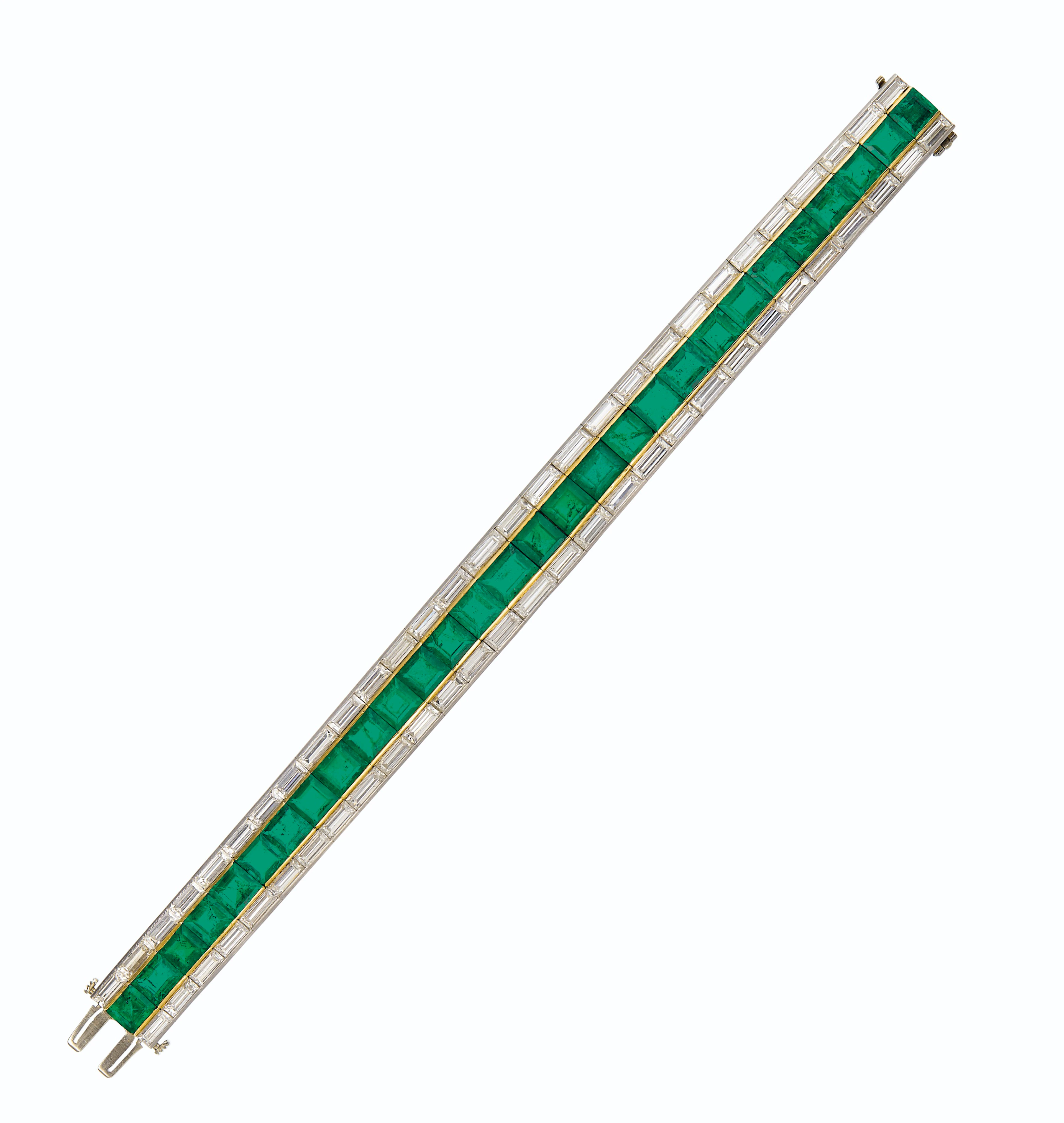 EMERALD AND DIAMOND BRACELET