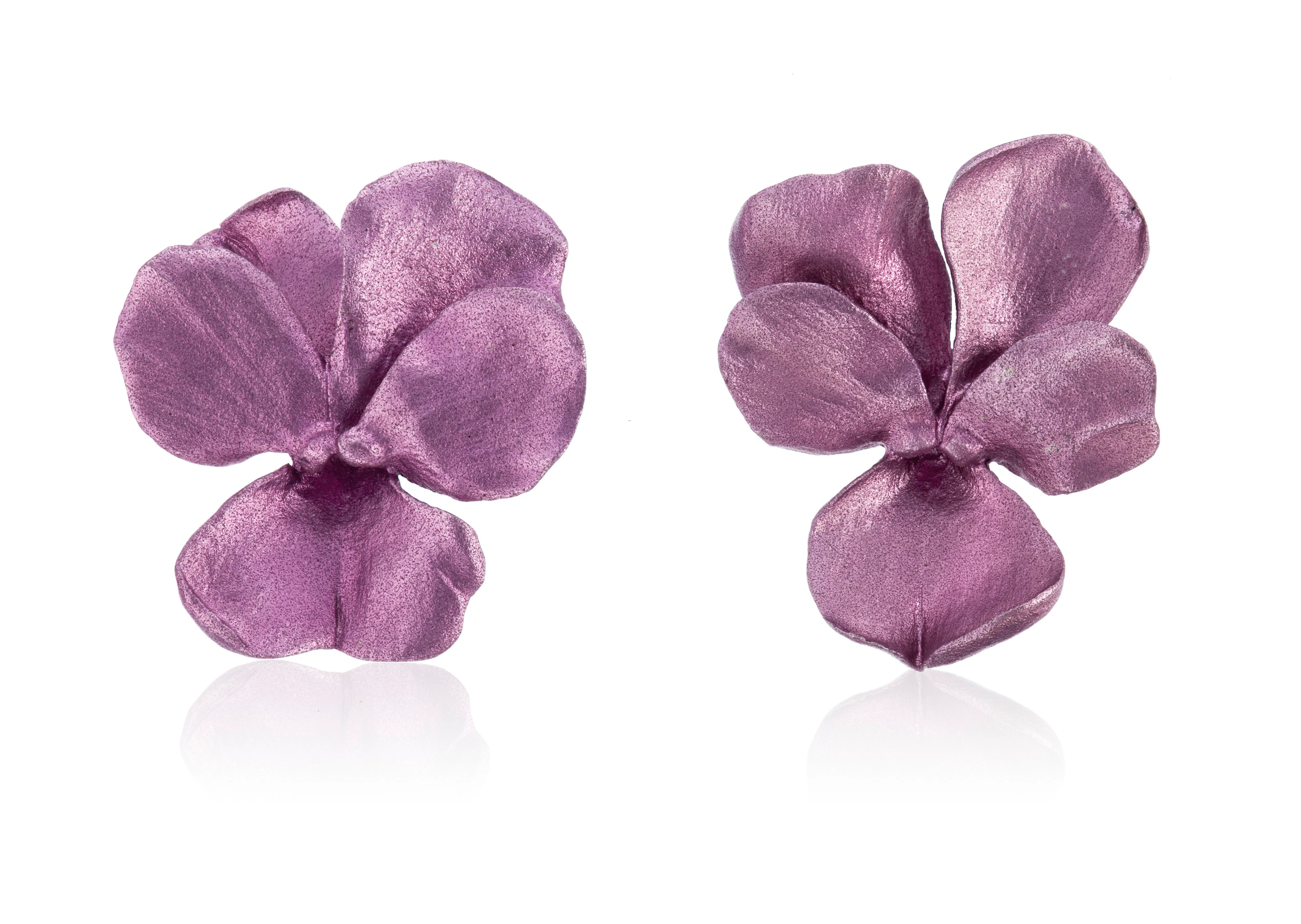 JAR ALUMINUM 'PANSY' EARRINGS