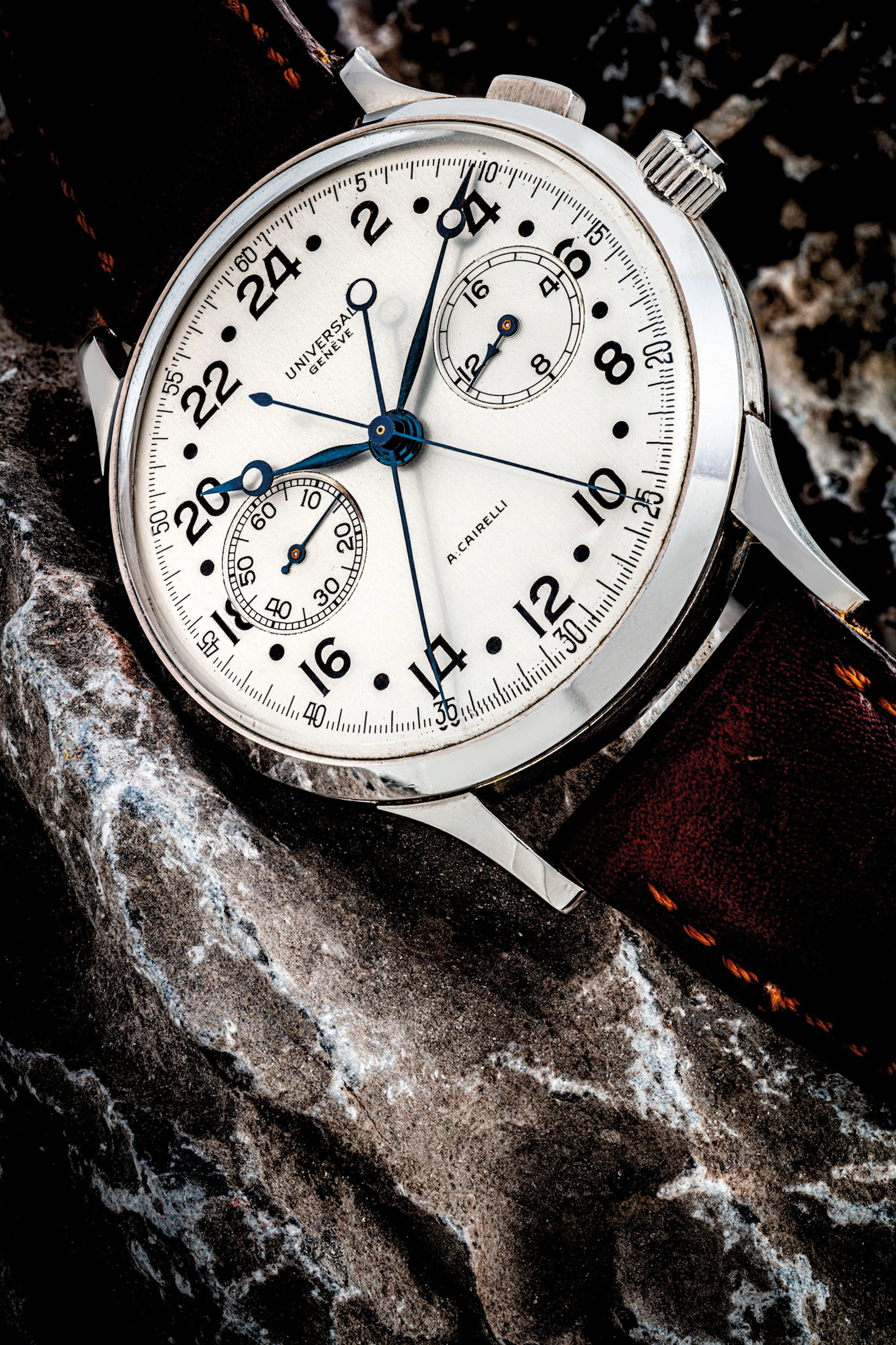 UNIVERSAL. AN EXTREMELY RARE OVERSIZED STAINLESS STEEL...