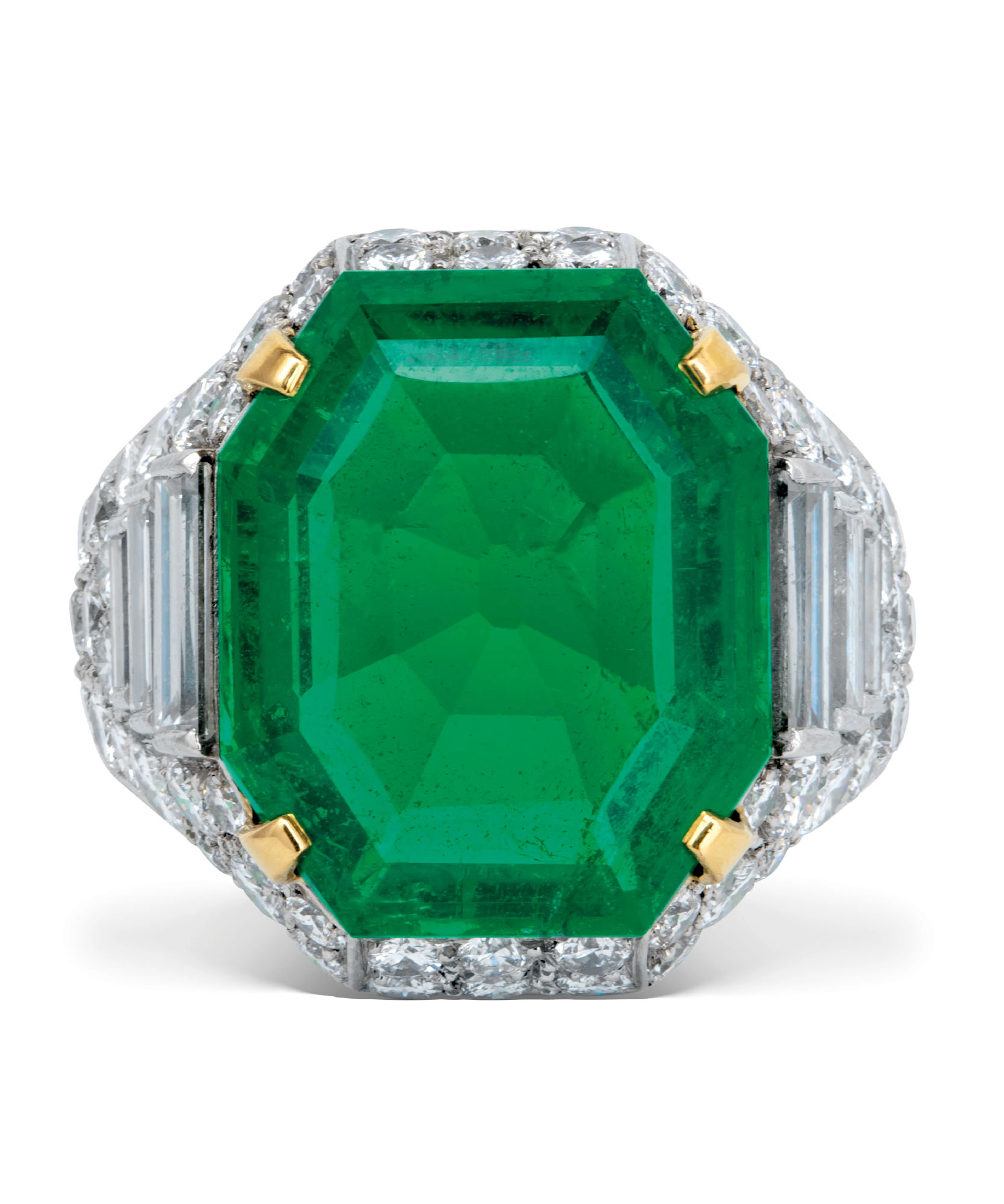 EMERALD AND DIAMOND 'TROMBINO' RING, BULGARI