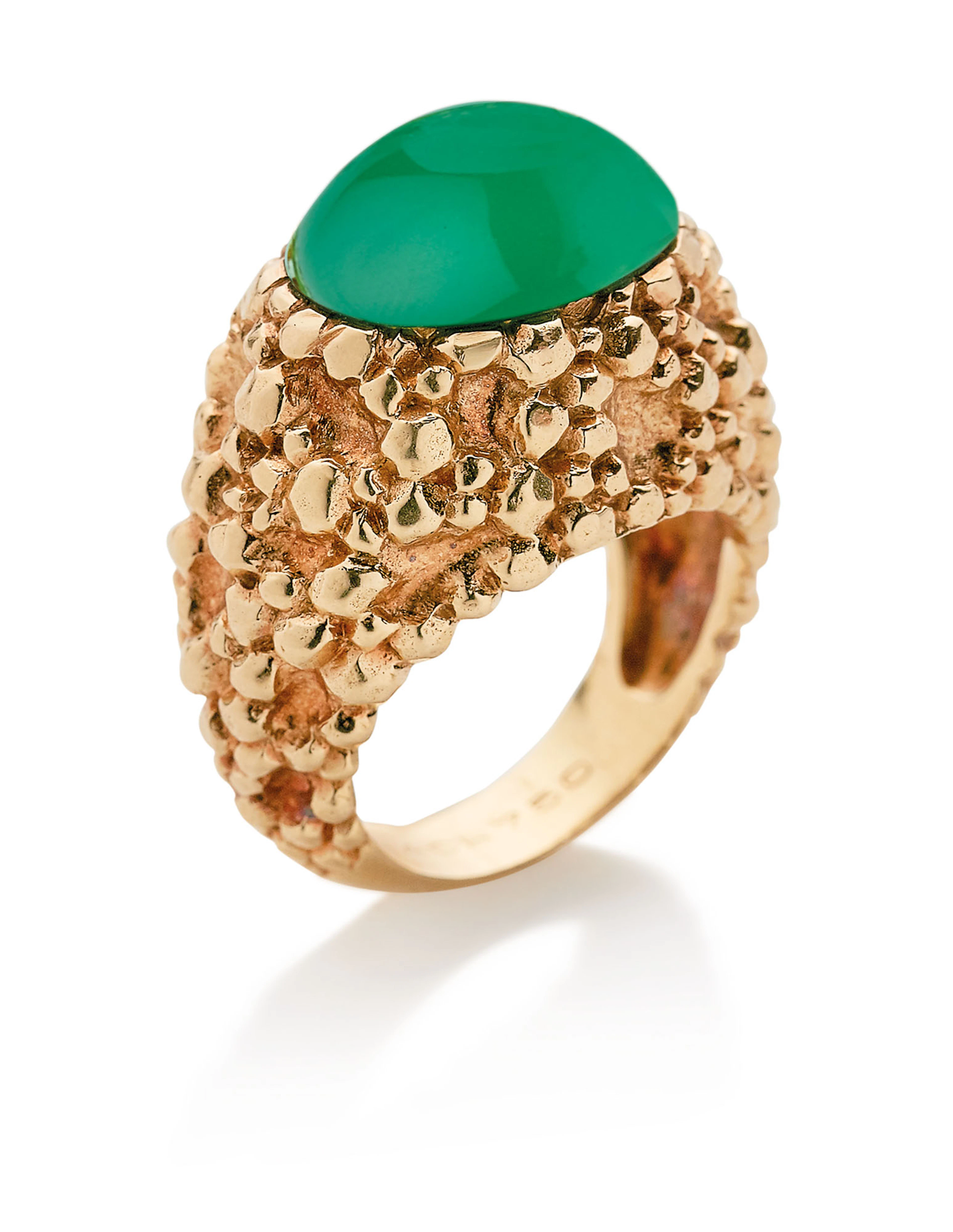 VAN CLEEF & ARPELS BAGUE CHRYSOPRASE