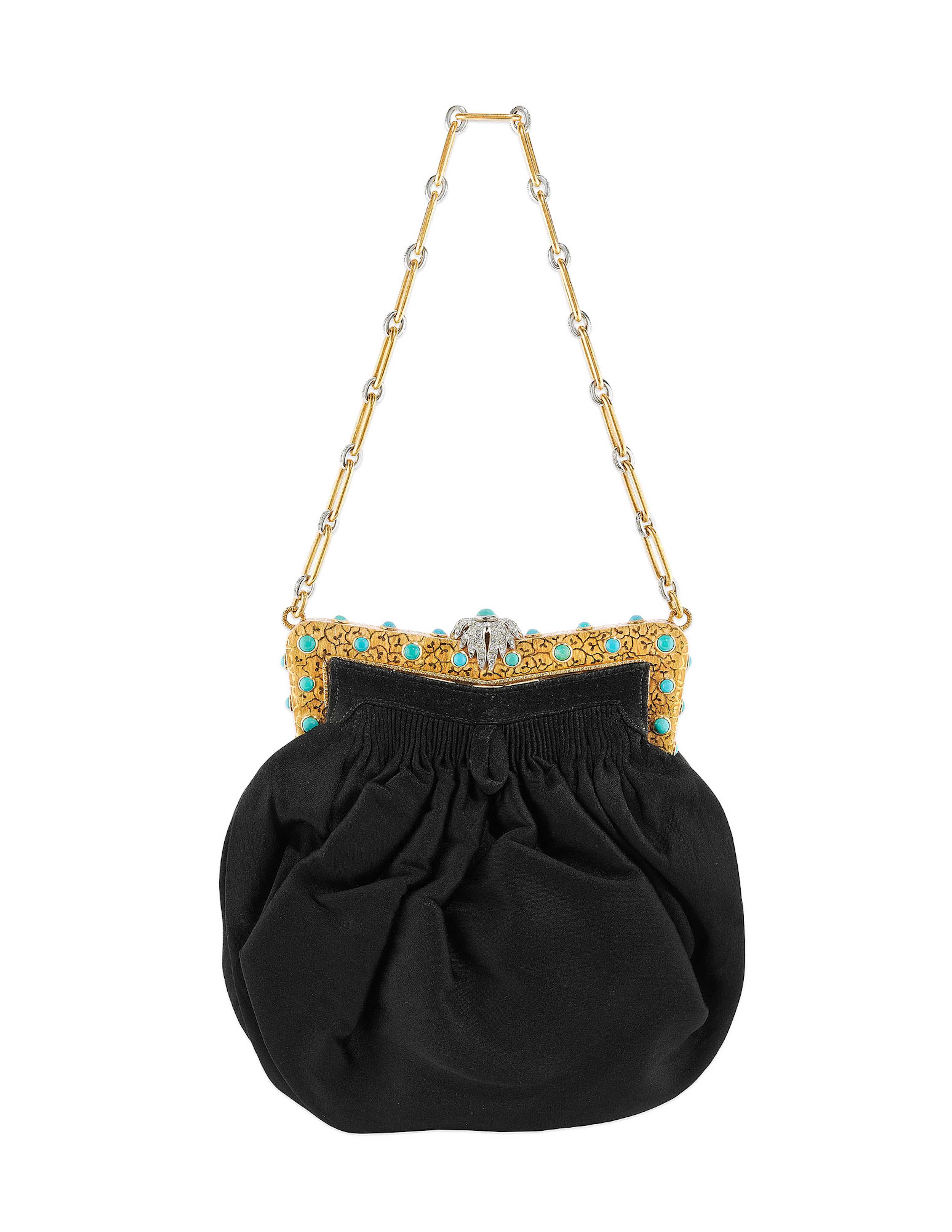BORSA DA SERA CON TURCHESI E DIAMANTI, BUCCELLATI
