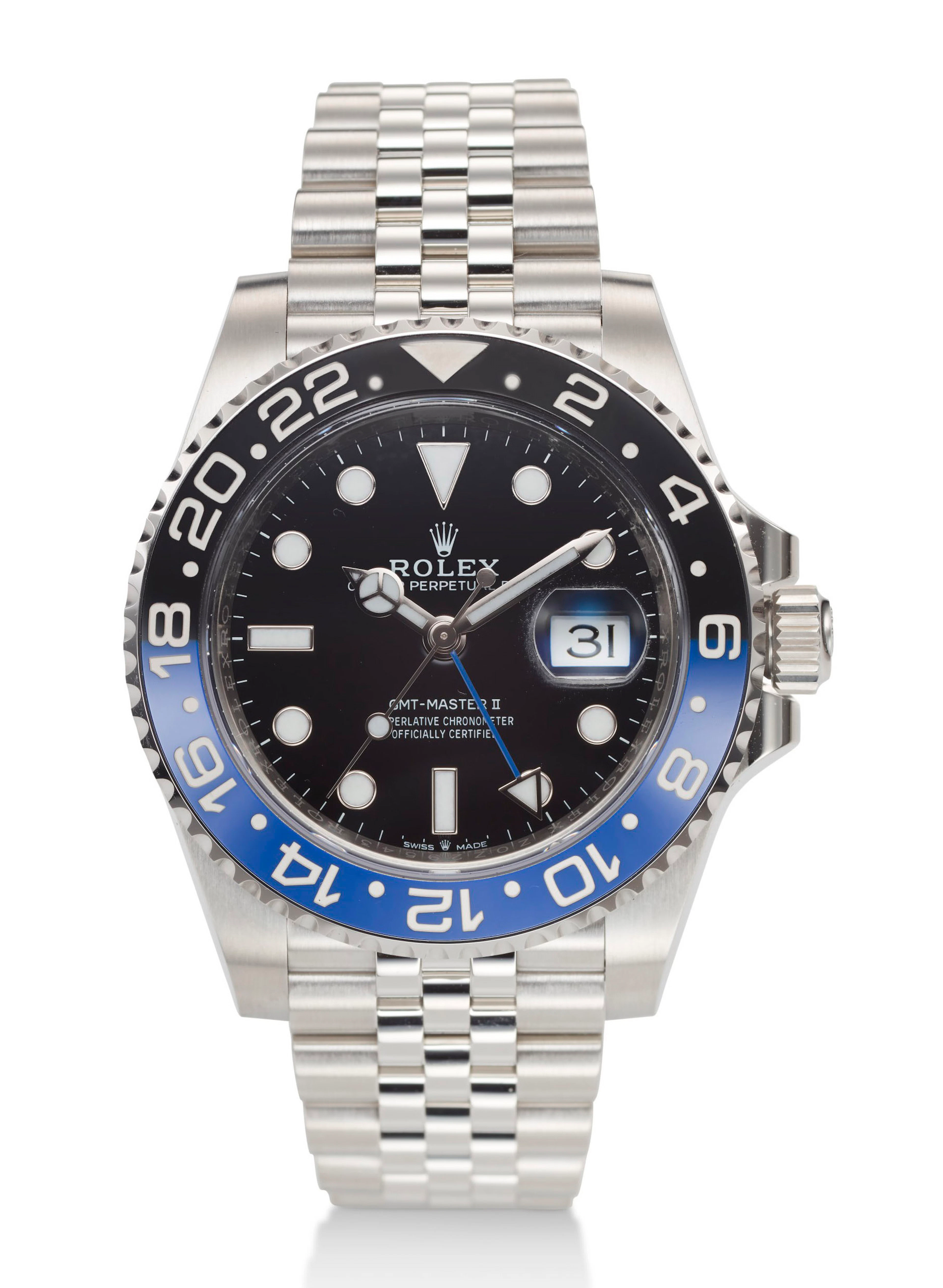 ROLEX, GMT MASTER II, “BATGIRL”, STEEL, REF 126710 BLNR