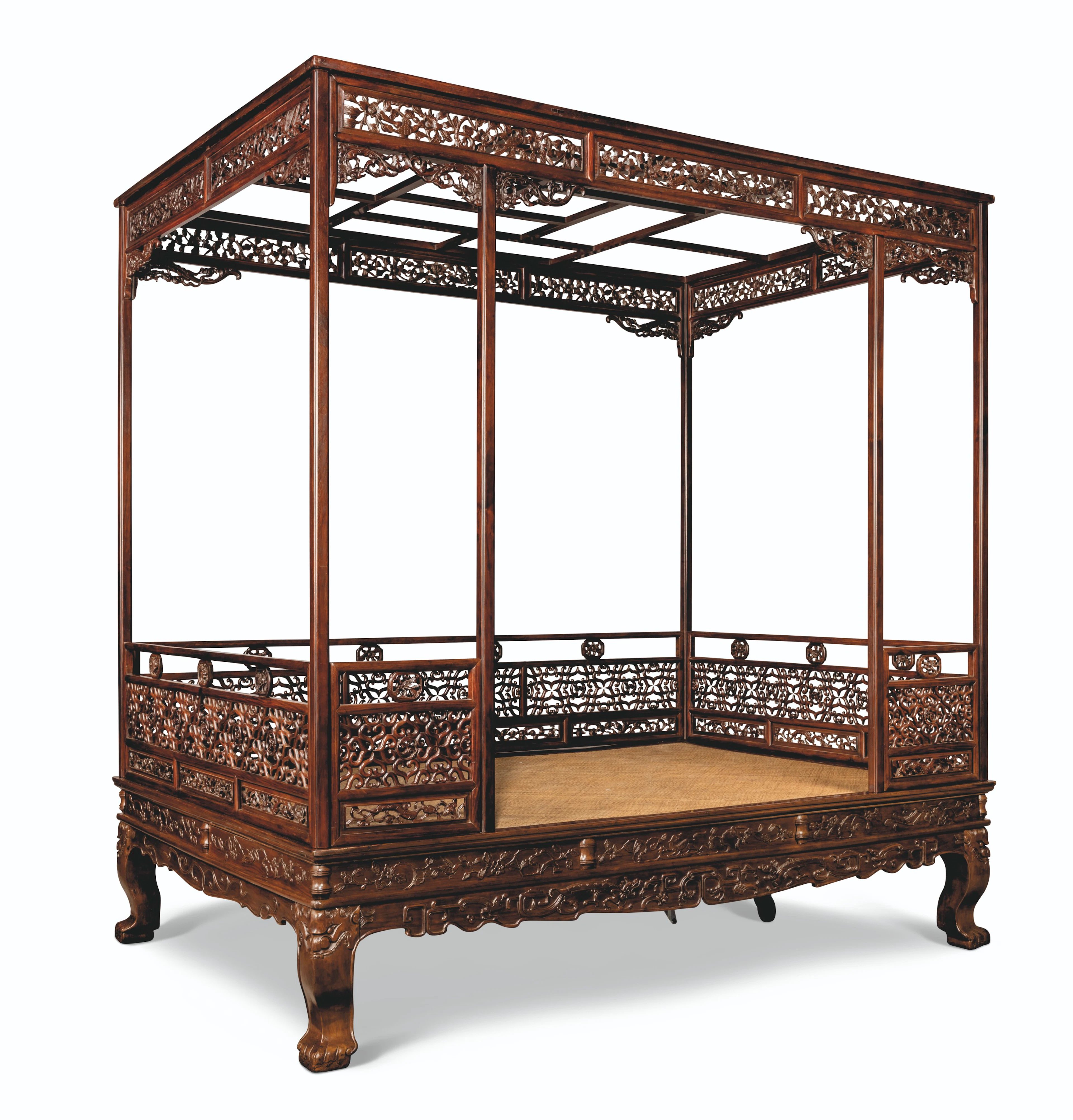 A MAGNIFICENT HUANGHUALI SIX-POSTER CANOPY BED, JIAZICHUANG
