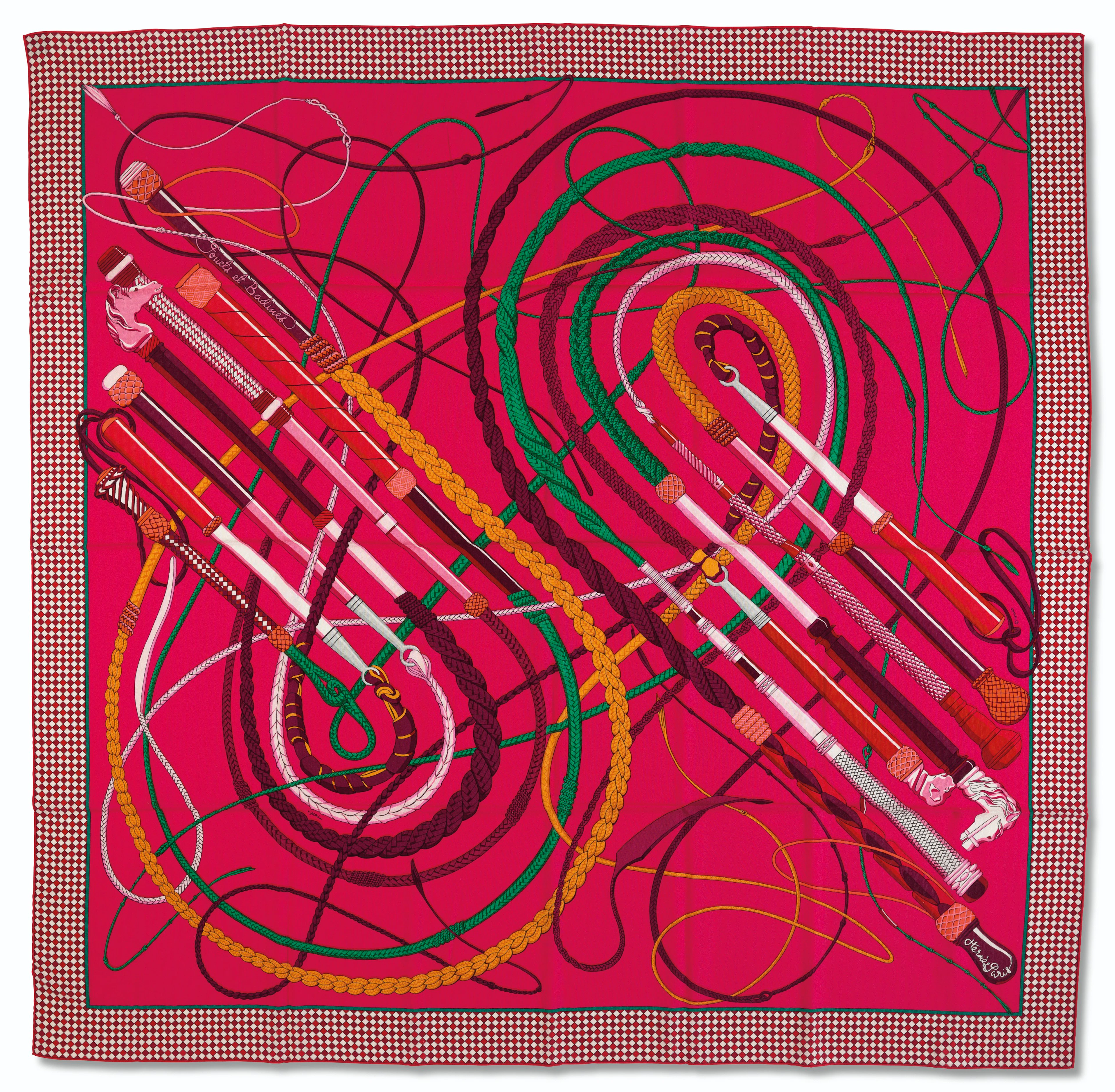 A ROSE CASHMERE & SILK JOUETS ET BADINES SCARF