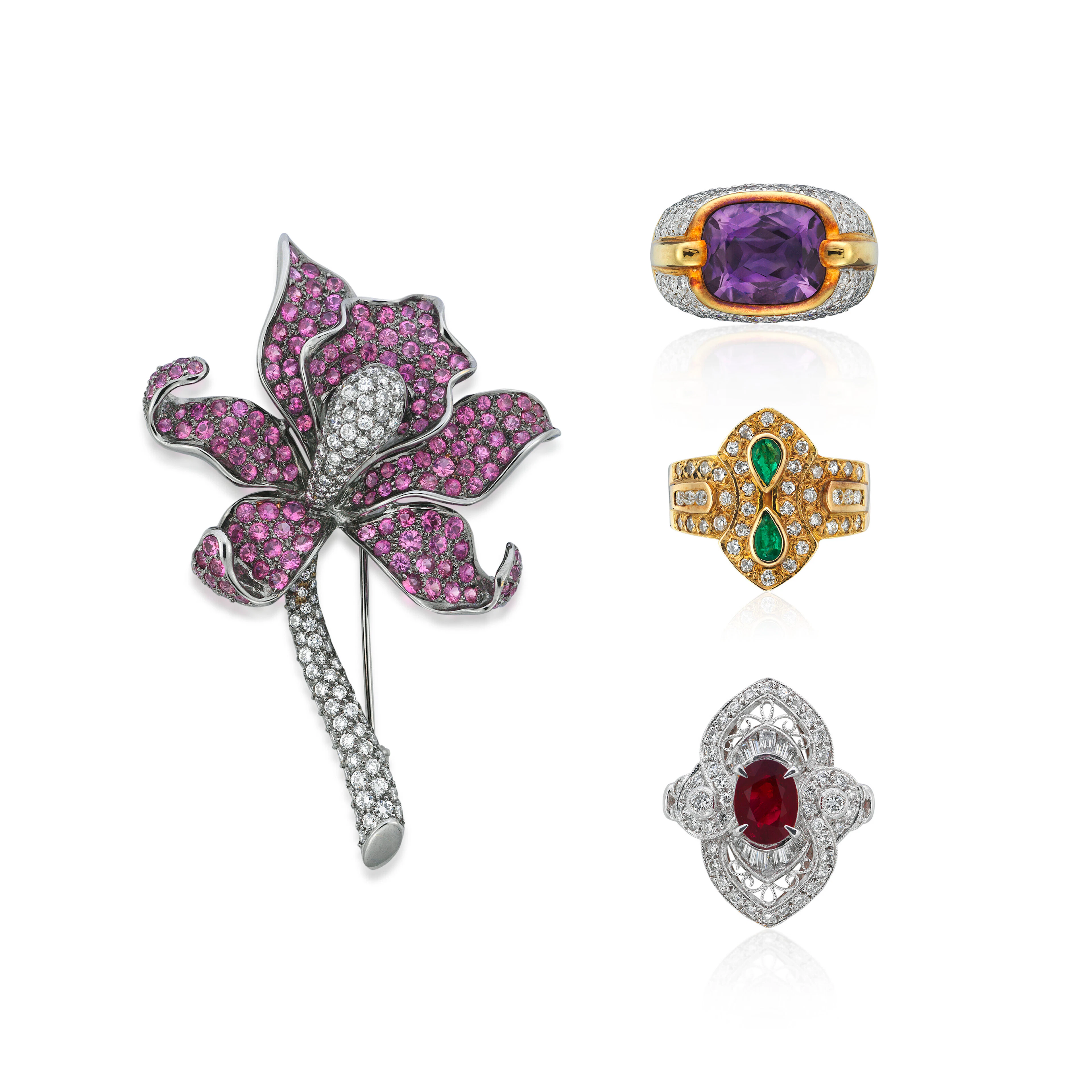 GROUP OF MULTI-GEM JEWELLERY