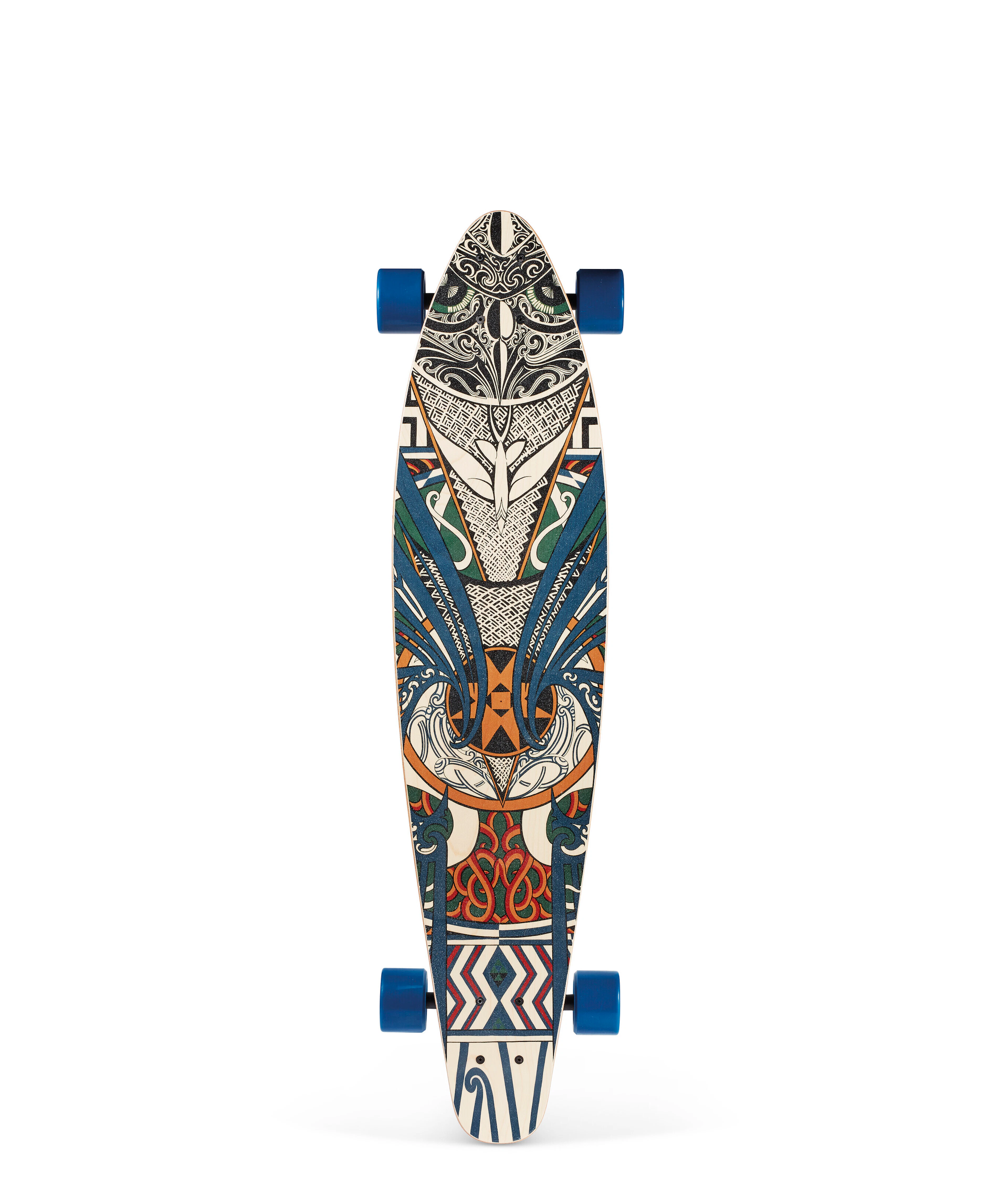 A KAWA ORA MAORI MAPLE WOOD LONGBOARD LONGBOARD EN ÉRABLE KAWA ORA