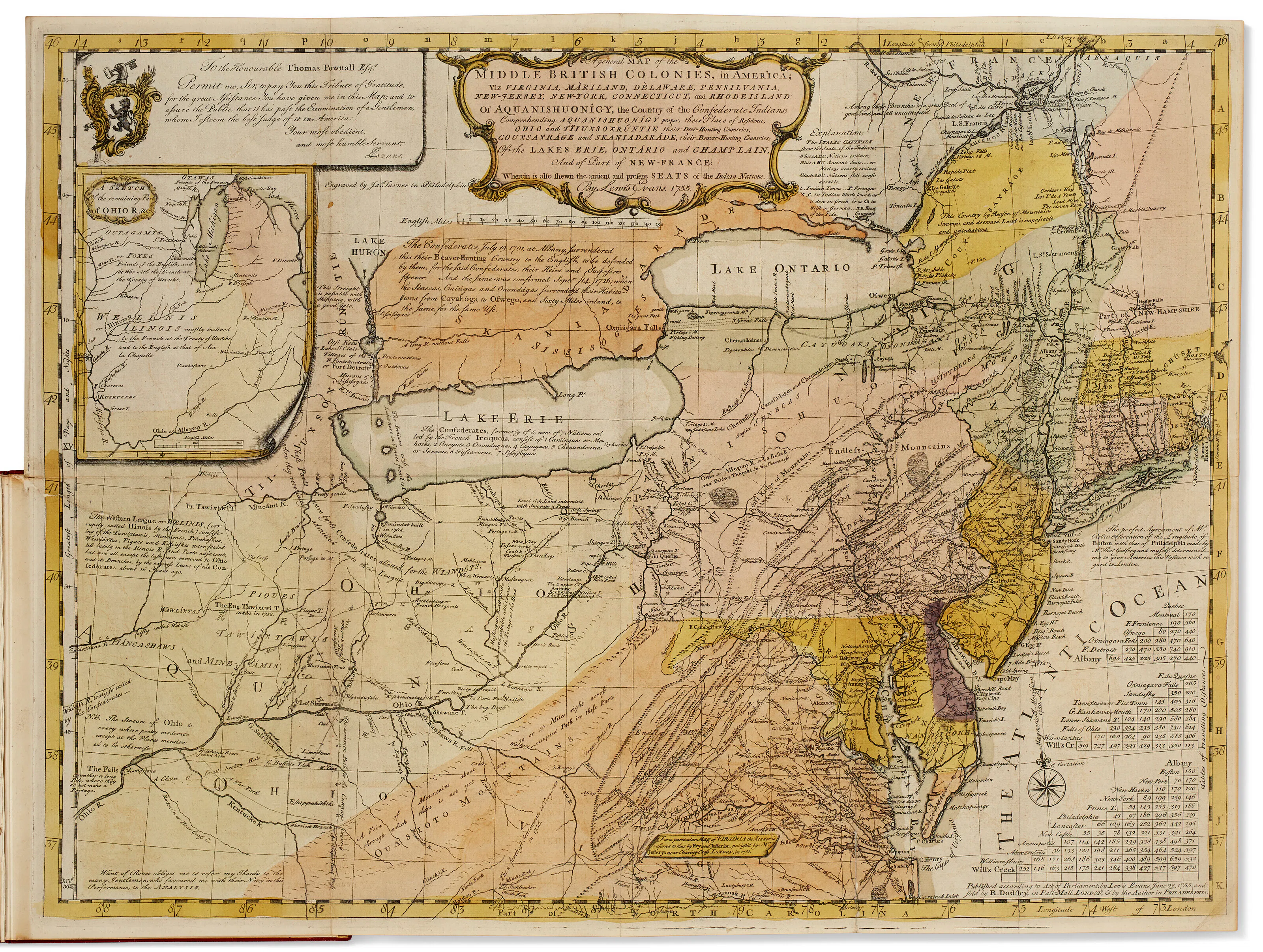 A General Map of the Middle British Colonies | Barnebys