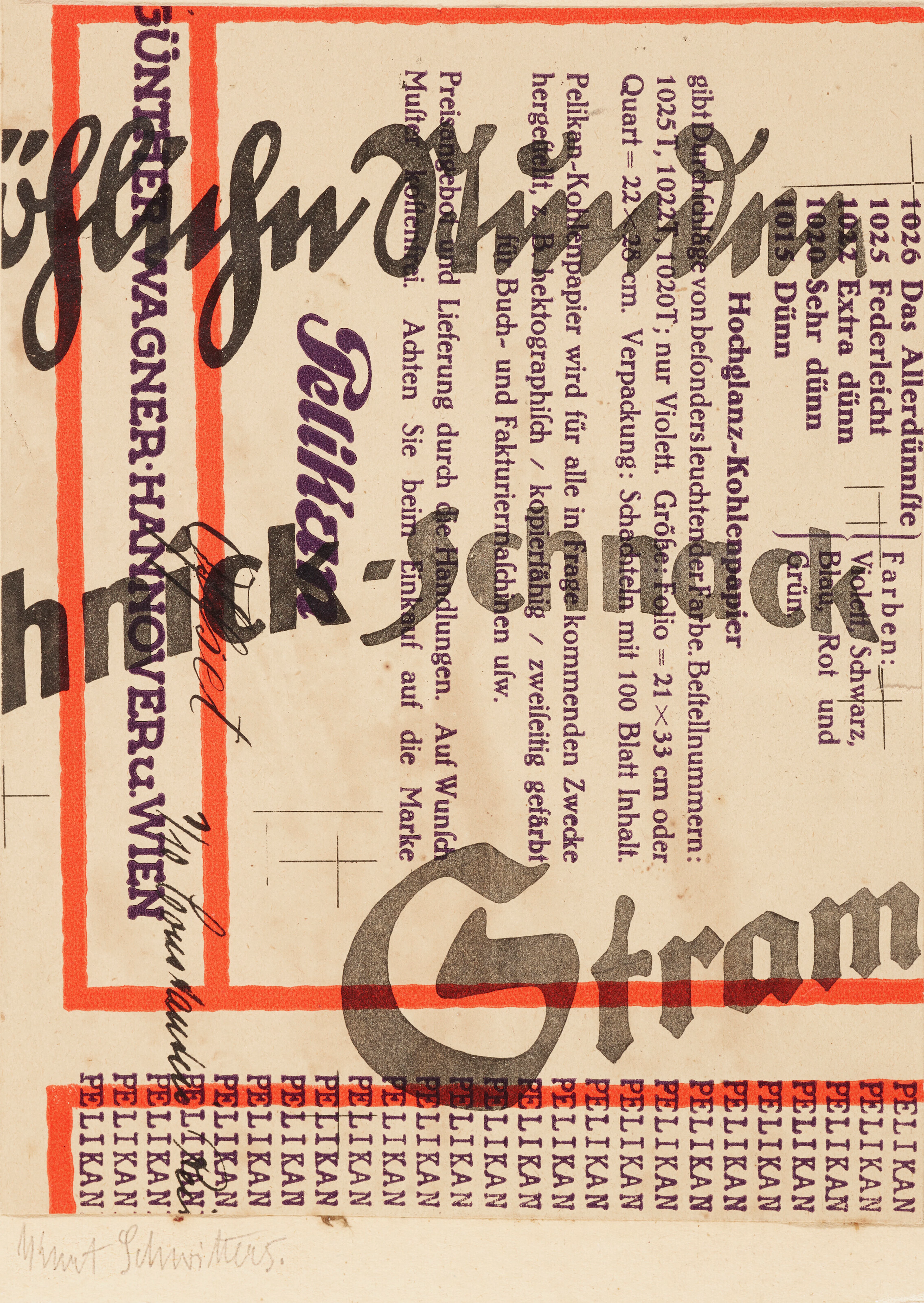 KURT SCHWITTERS (1887-1948)