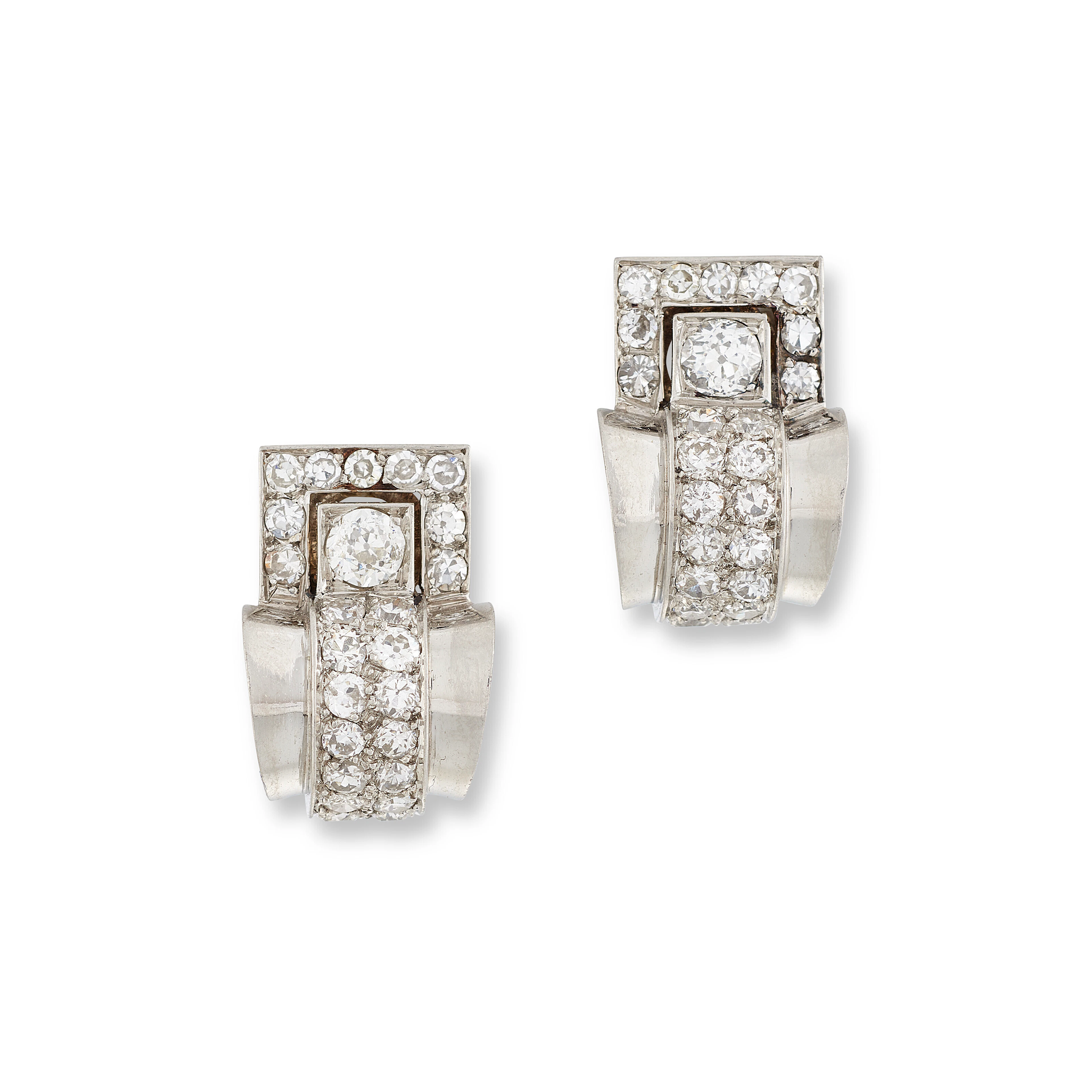ART DECO DIAMOND EARRINGS