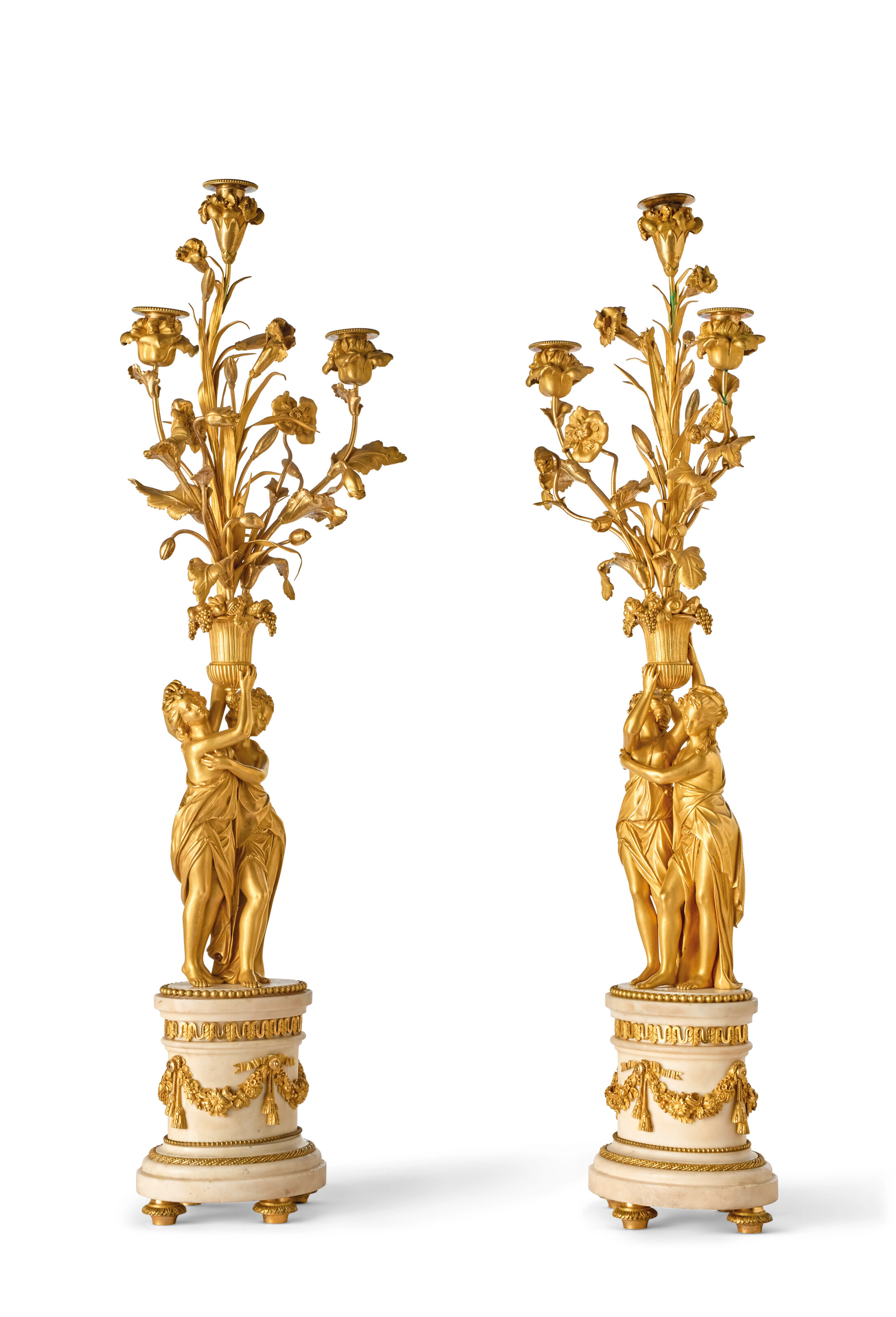 PAIRE DE CANDELABRES LOUIS XVI