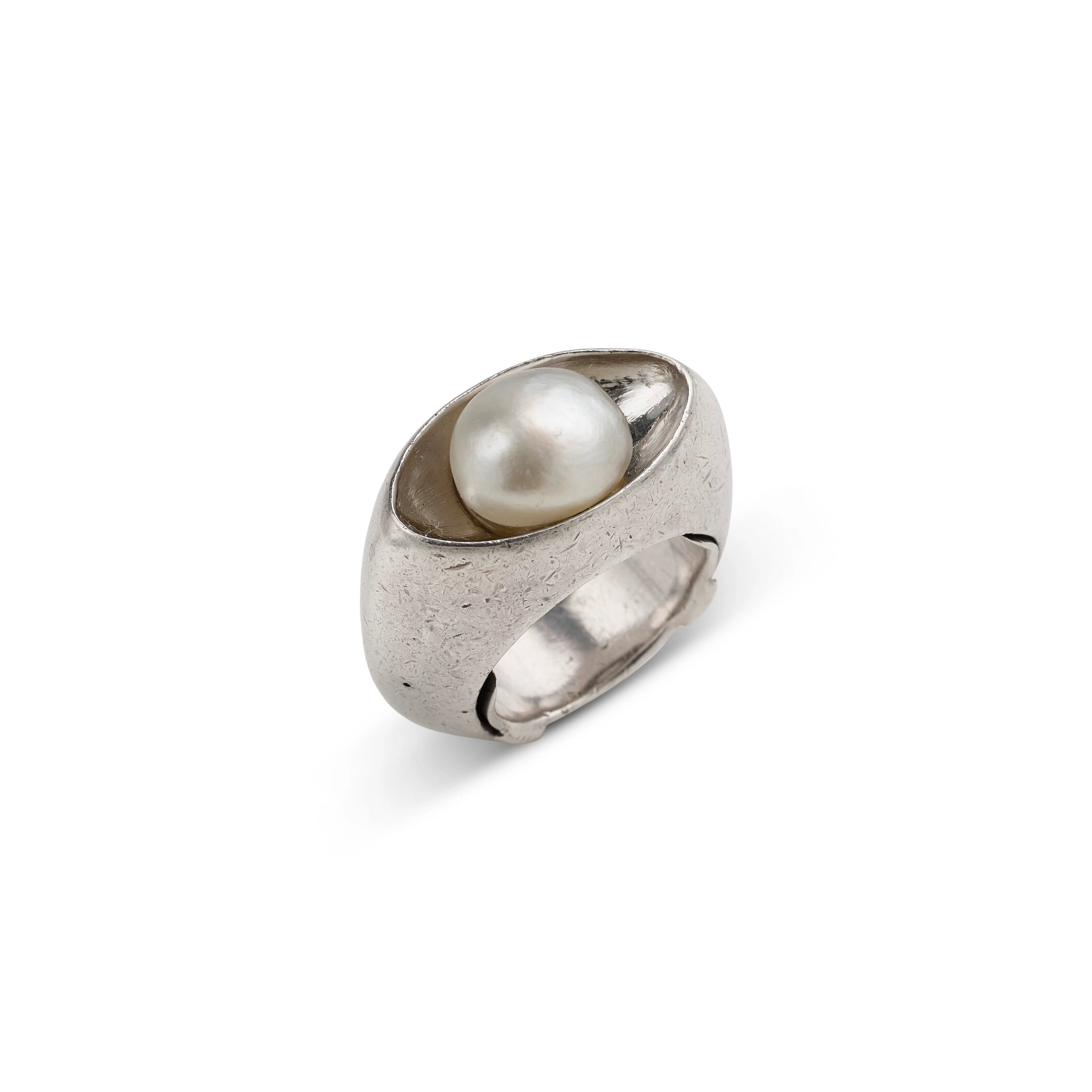 JEAN FOUQUET BAGUE ART DÉCO PERLE FINE