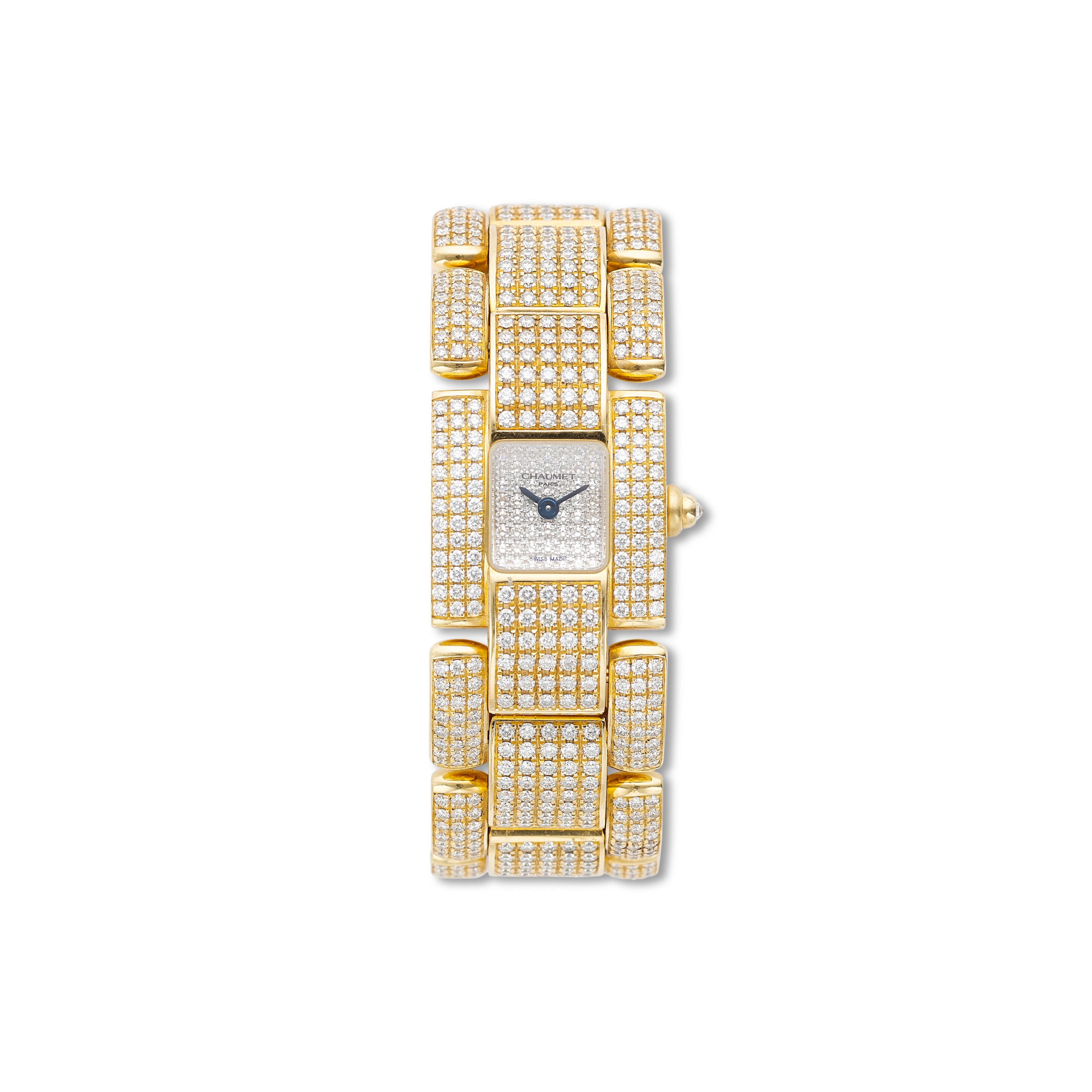 CHAUMET MONTRE DE DAME 'CARRÉE' DIAMANTS
