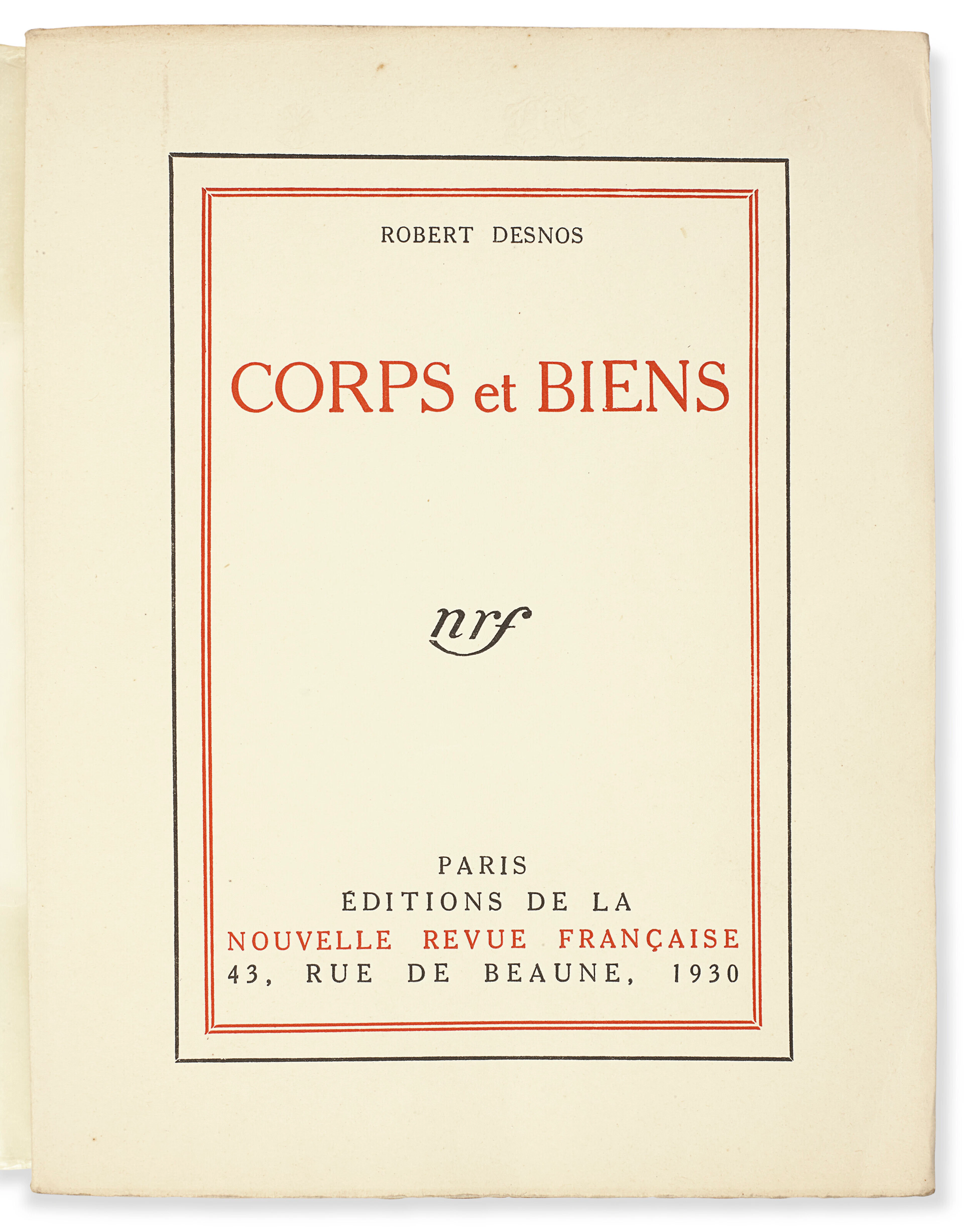 DESNOS, Robert