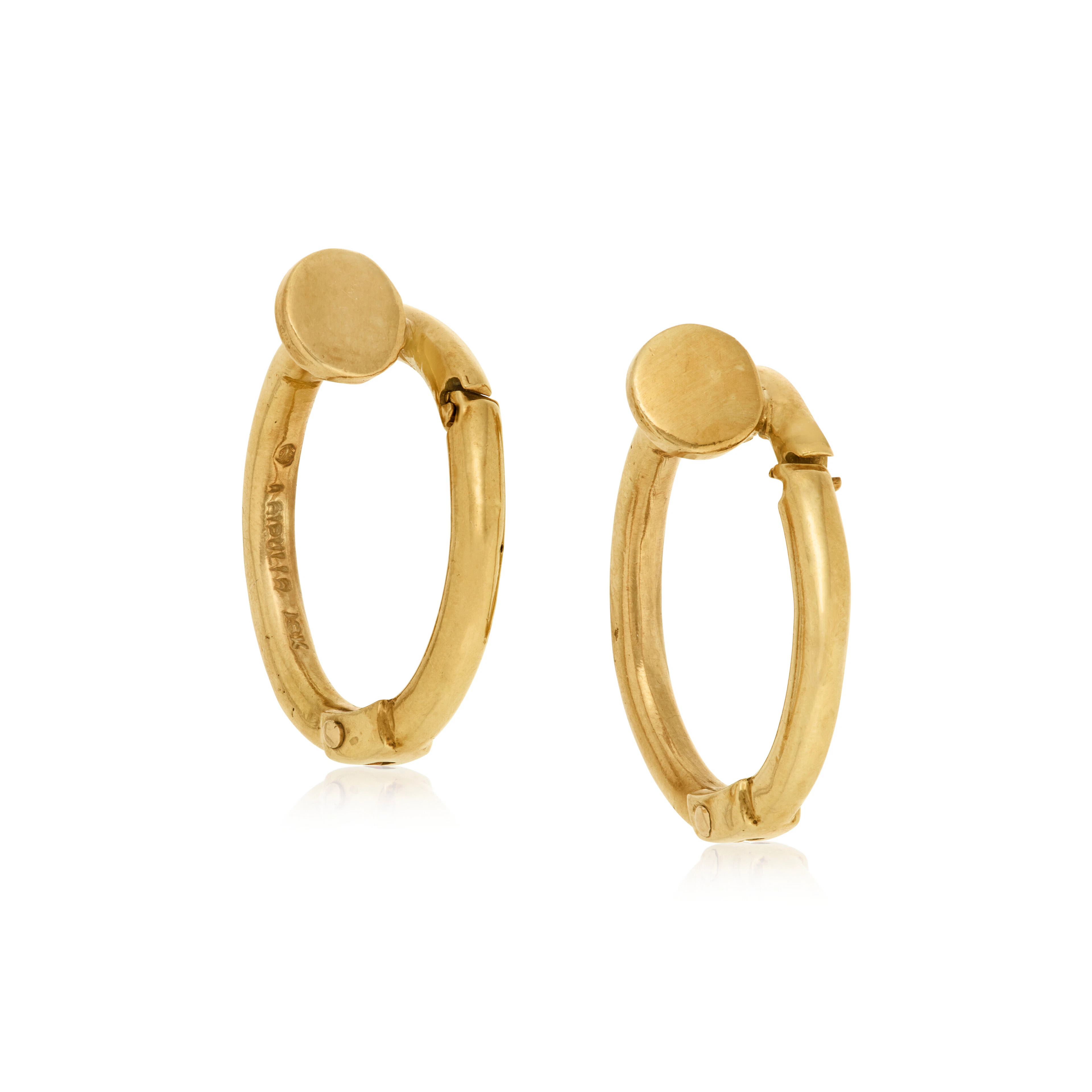 NO RESERVE ALDO CIPULLO GOLD 'JUSTE UN CLOU' CUFFLINKS