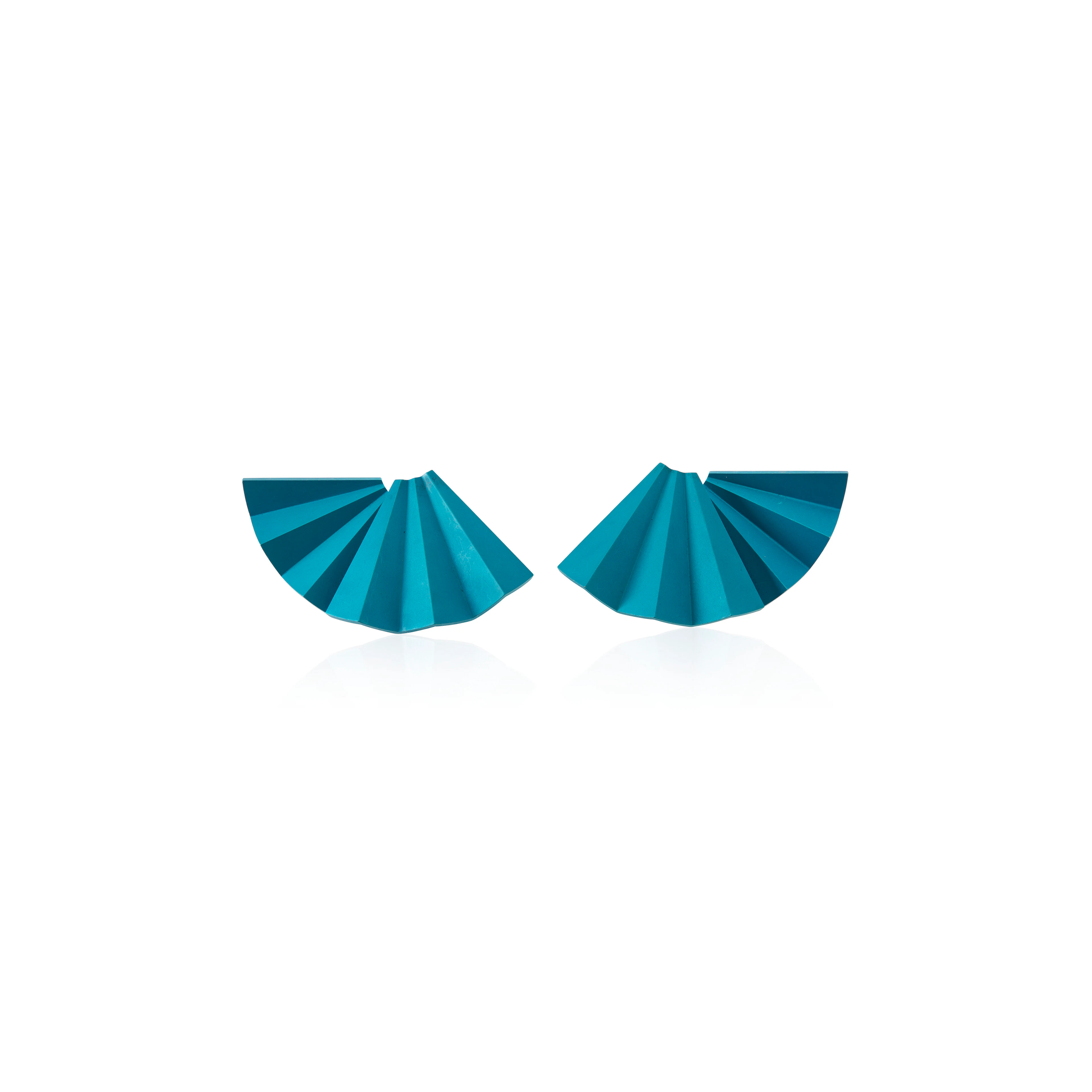 NO RESERVE JAR ALUMINUM 'FAN' EARRINGS