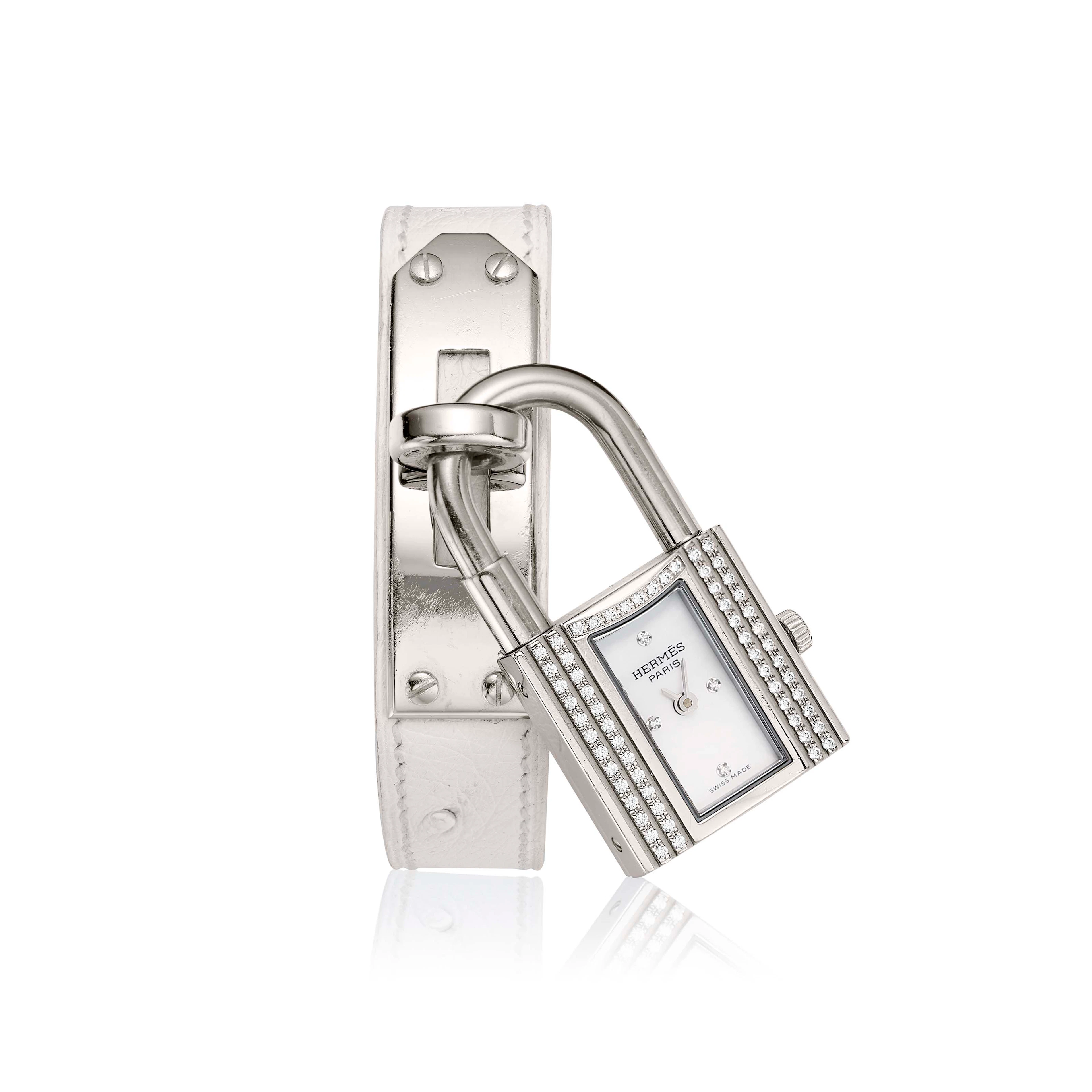 NO RESERVE HERMES DIAMOND 'KELLY' WRISTWATCH