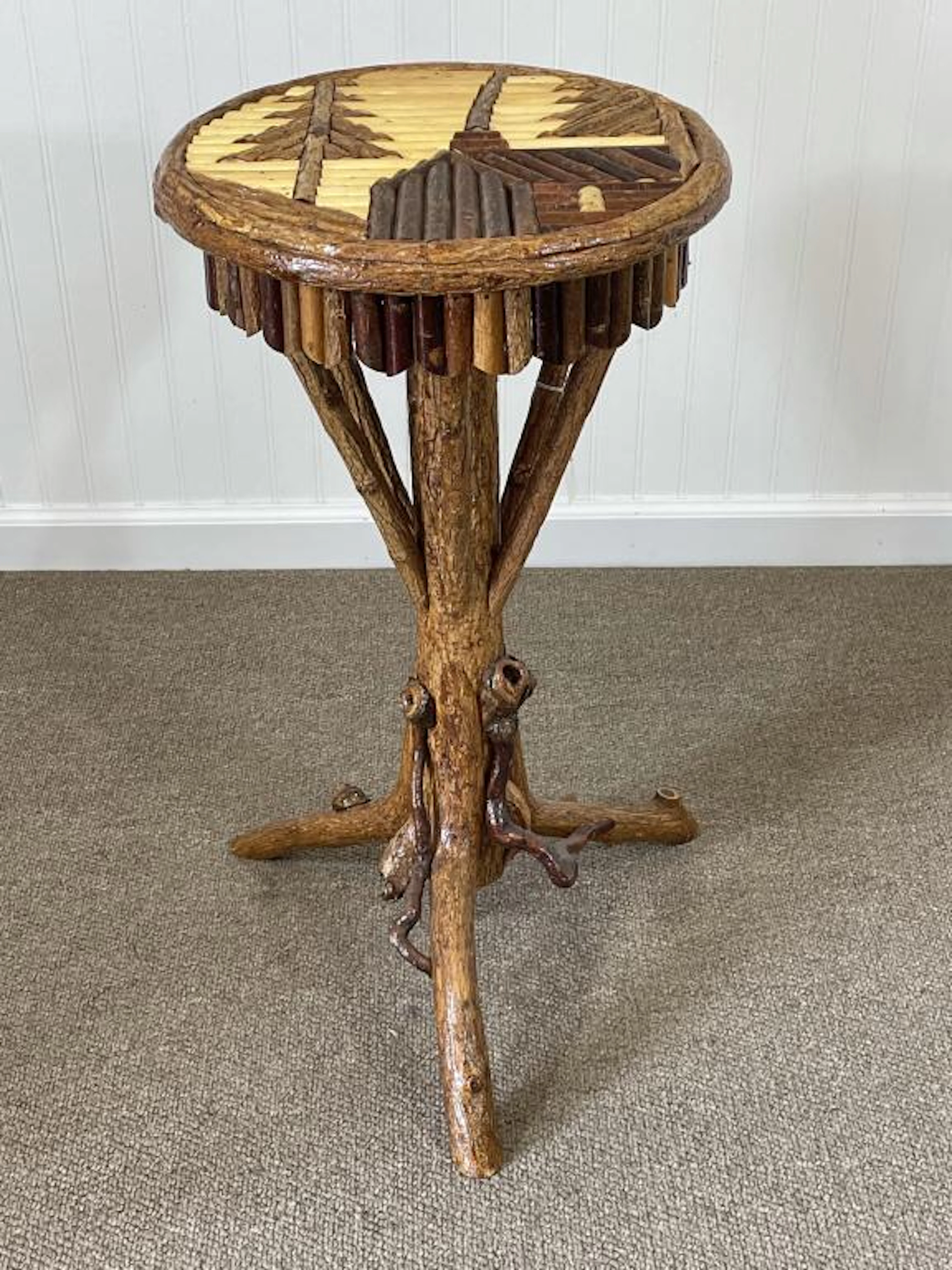 Michael Hutton Custom Rustic Mosaic Drink Stand