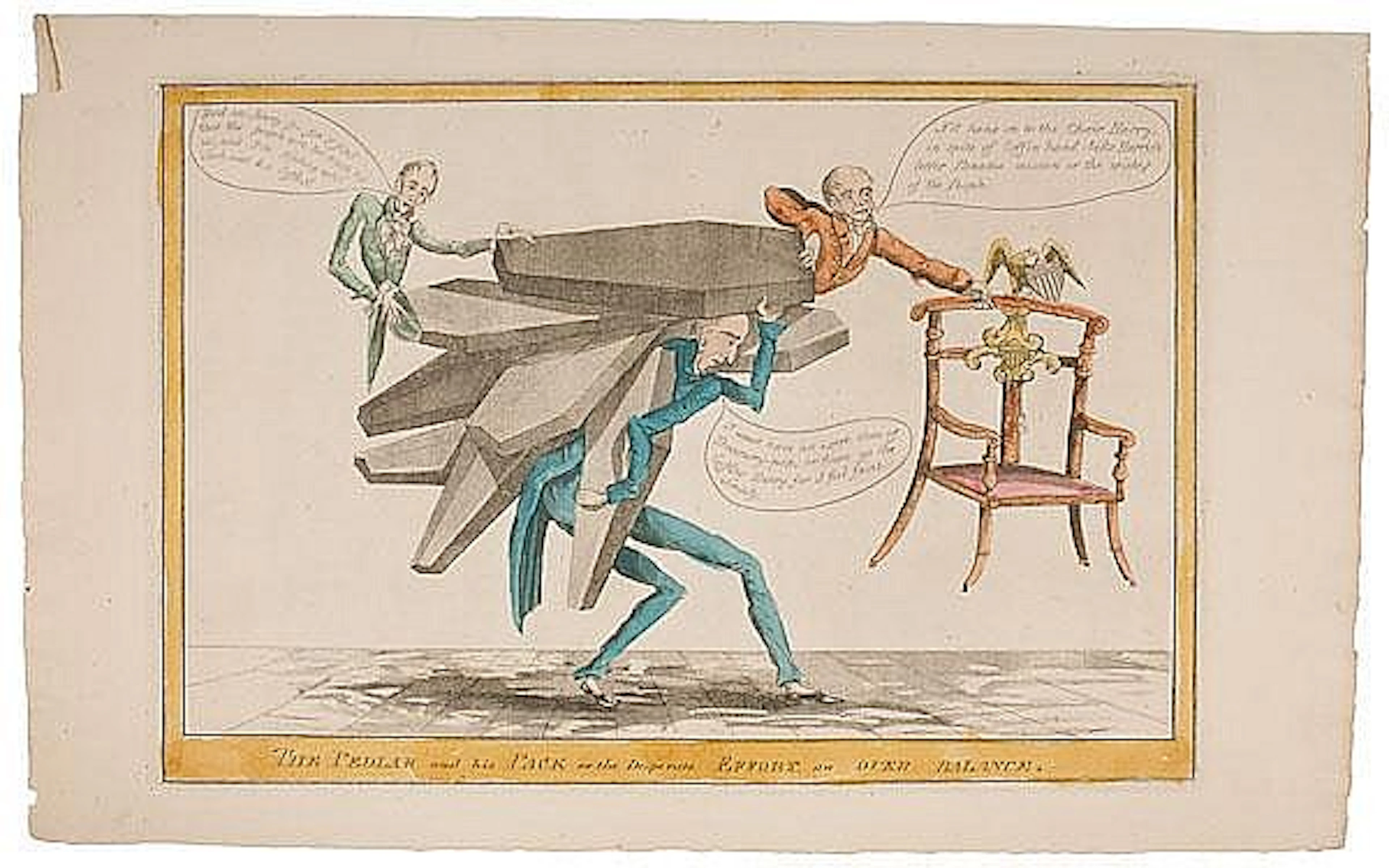 The Pedlar and His Pack Political Cartoon