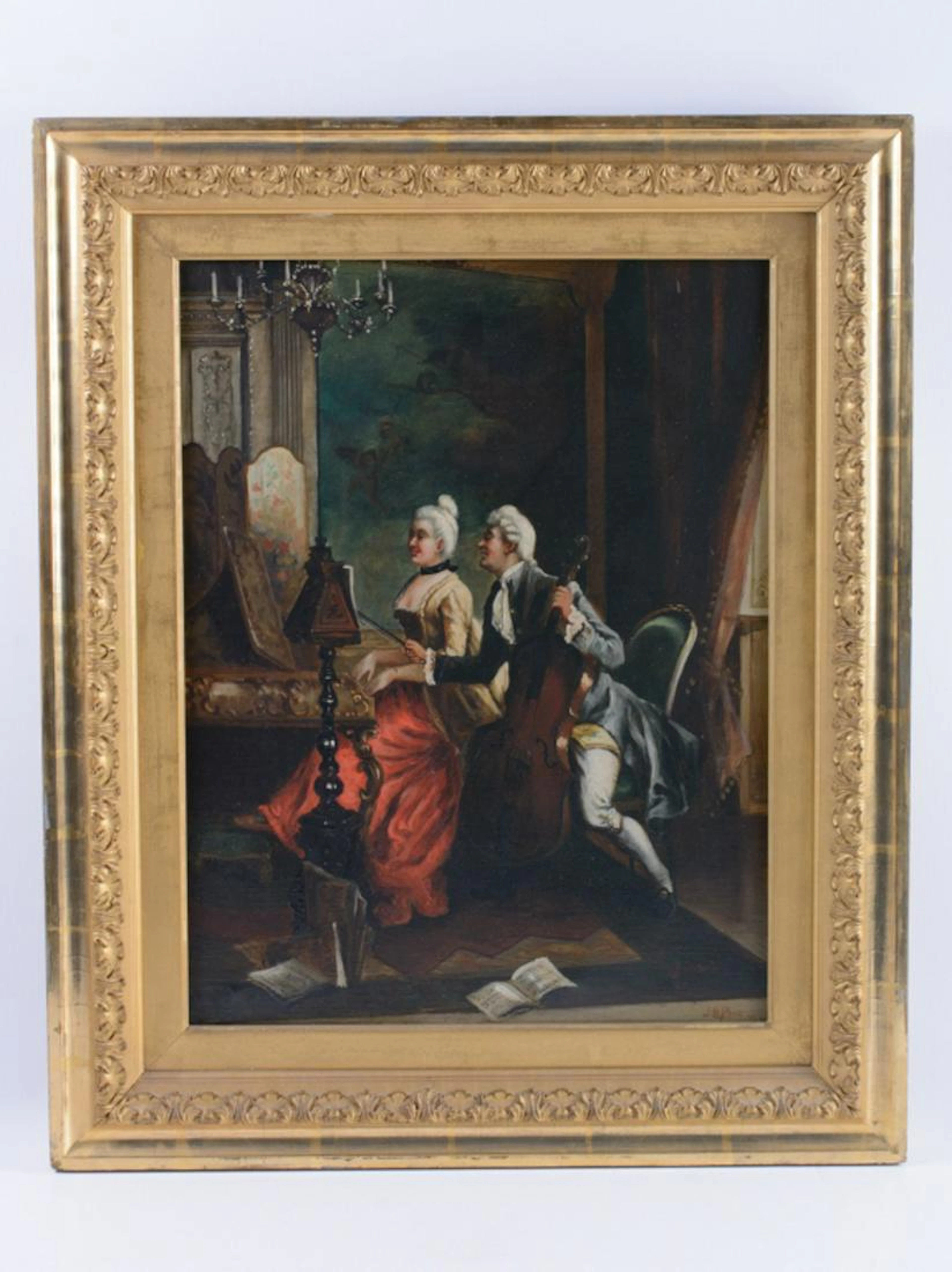 J. Le Page Oil on Canvas Painting
