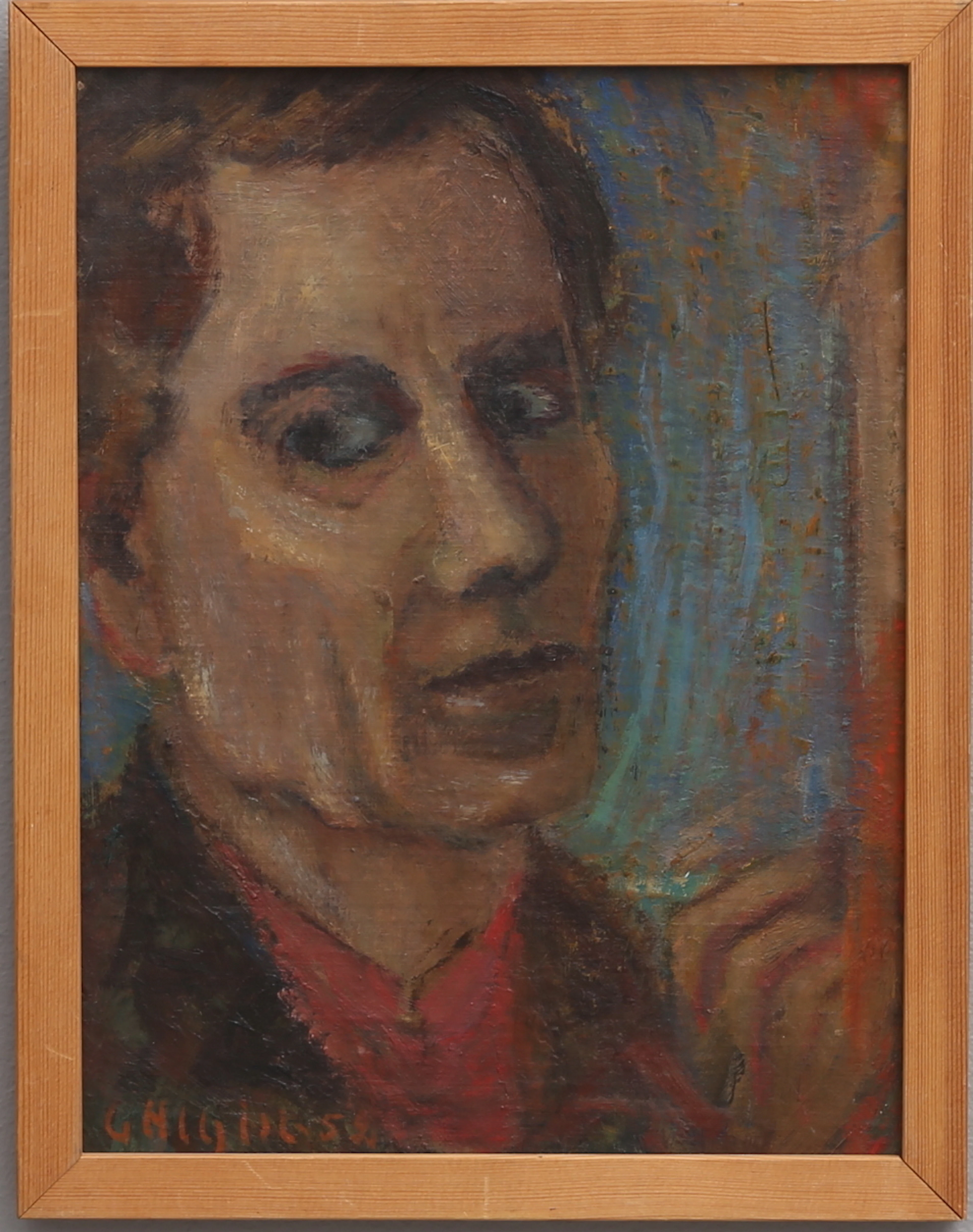 OSKAR A NILSSON. SJÄLVPORTRÄTT.