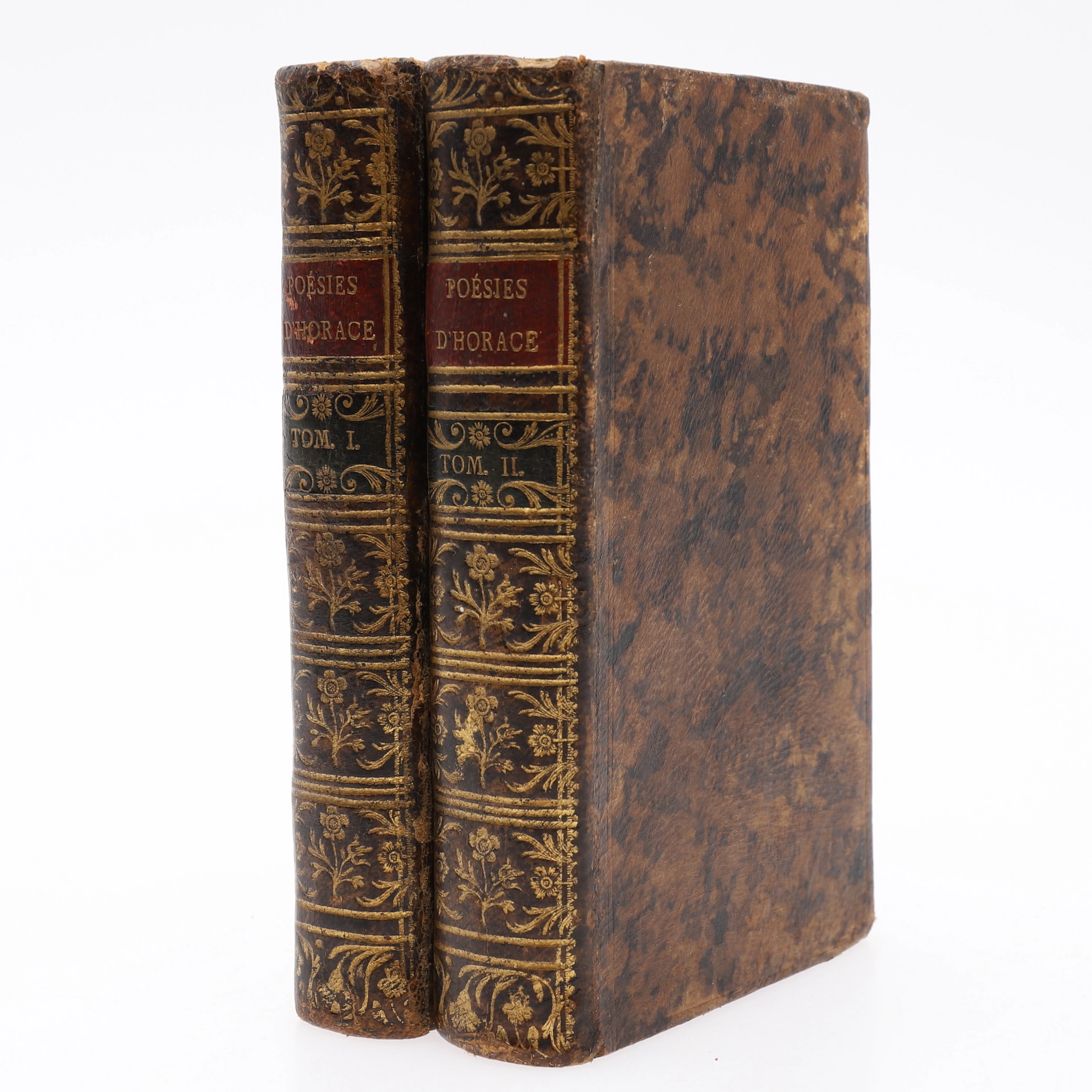 HORATIUS. TREVLIGA UTGÅVA AV LES POESIES D'HORACE PÅ FRANSKA OCH LATIN 1768.