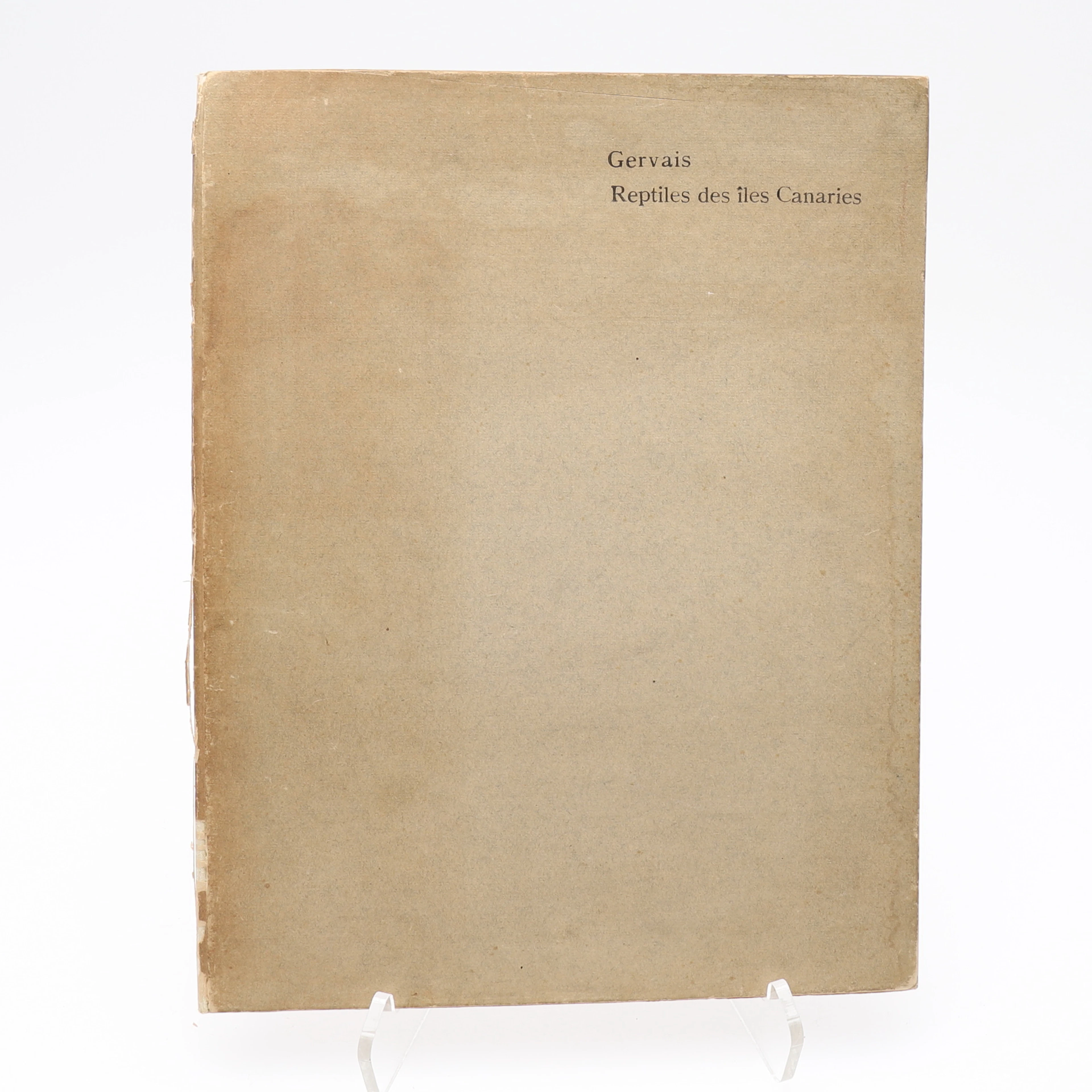 HERPETOLOGI. REPTILES DES ILES CANARIES 1841 MED EN PLANSCH.