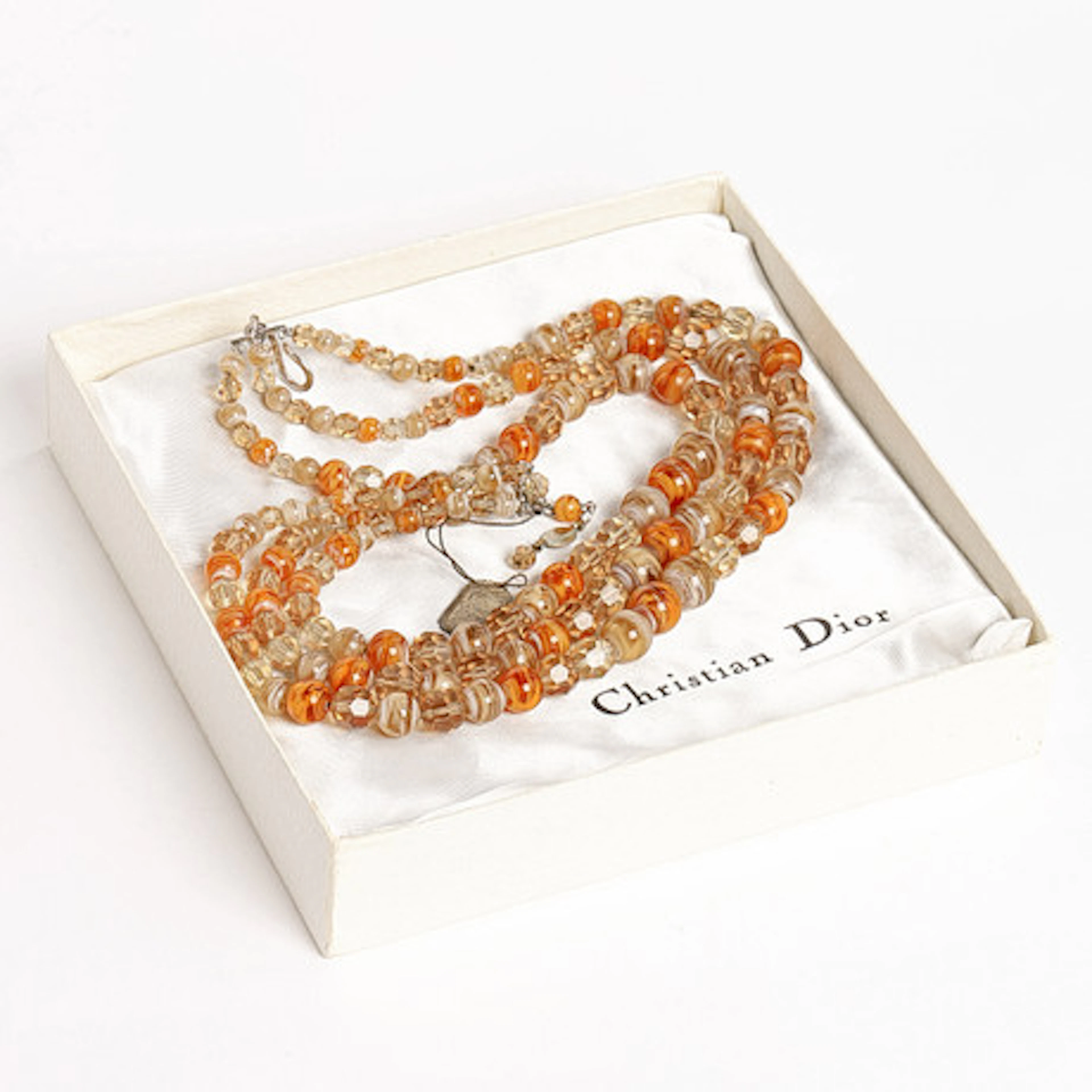 CHRISTIAN DIOR, halsband, Treradigt med gl…