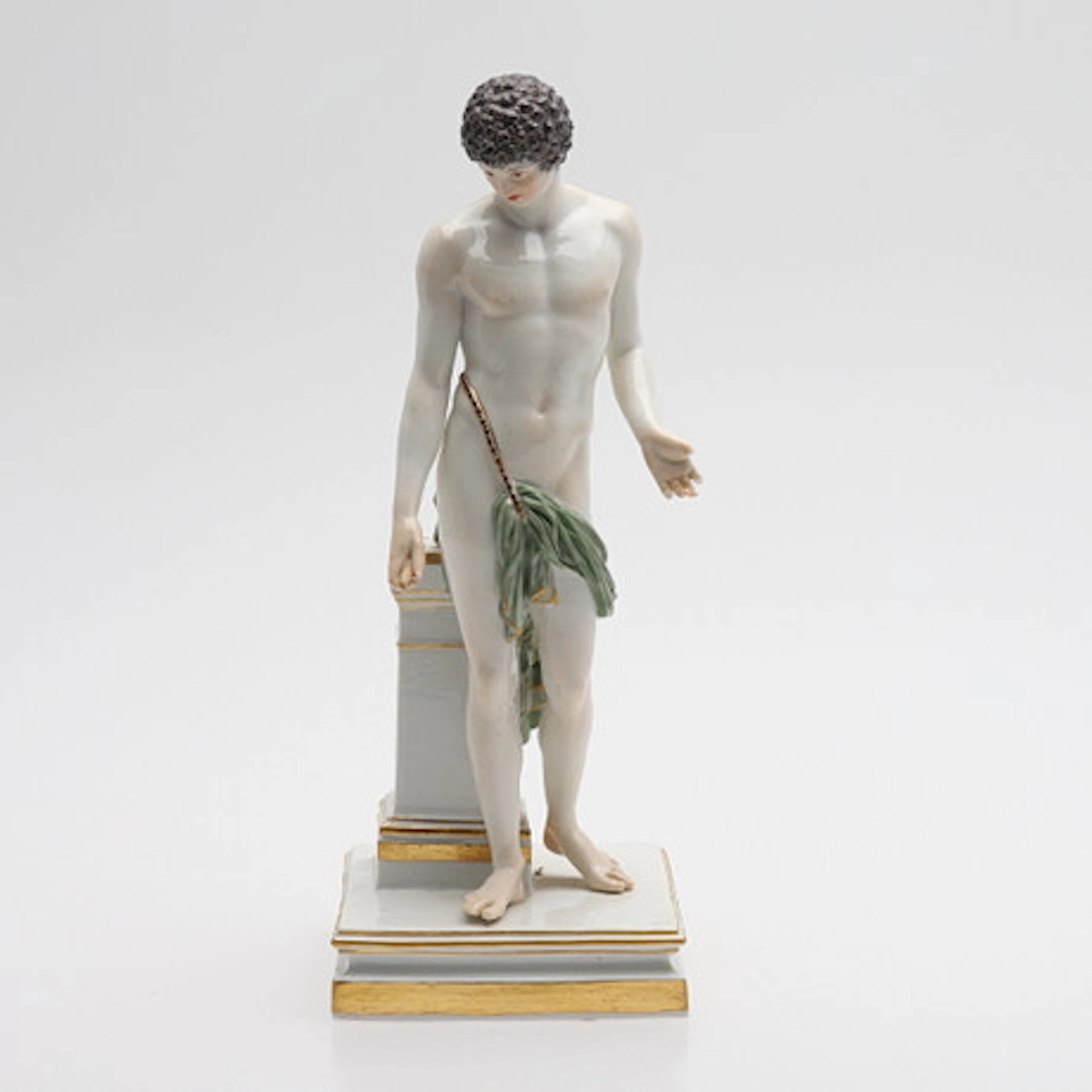 FIGUR, Meissen, Adonis, porslin, antik.