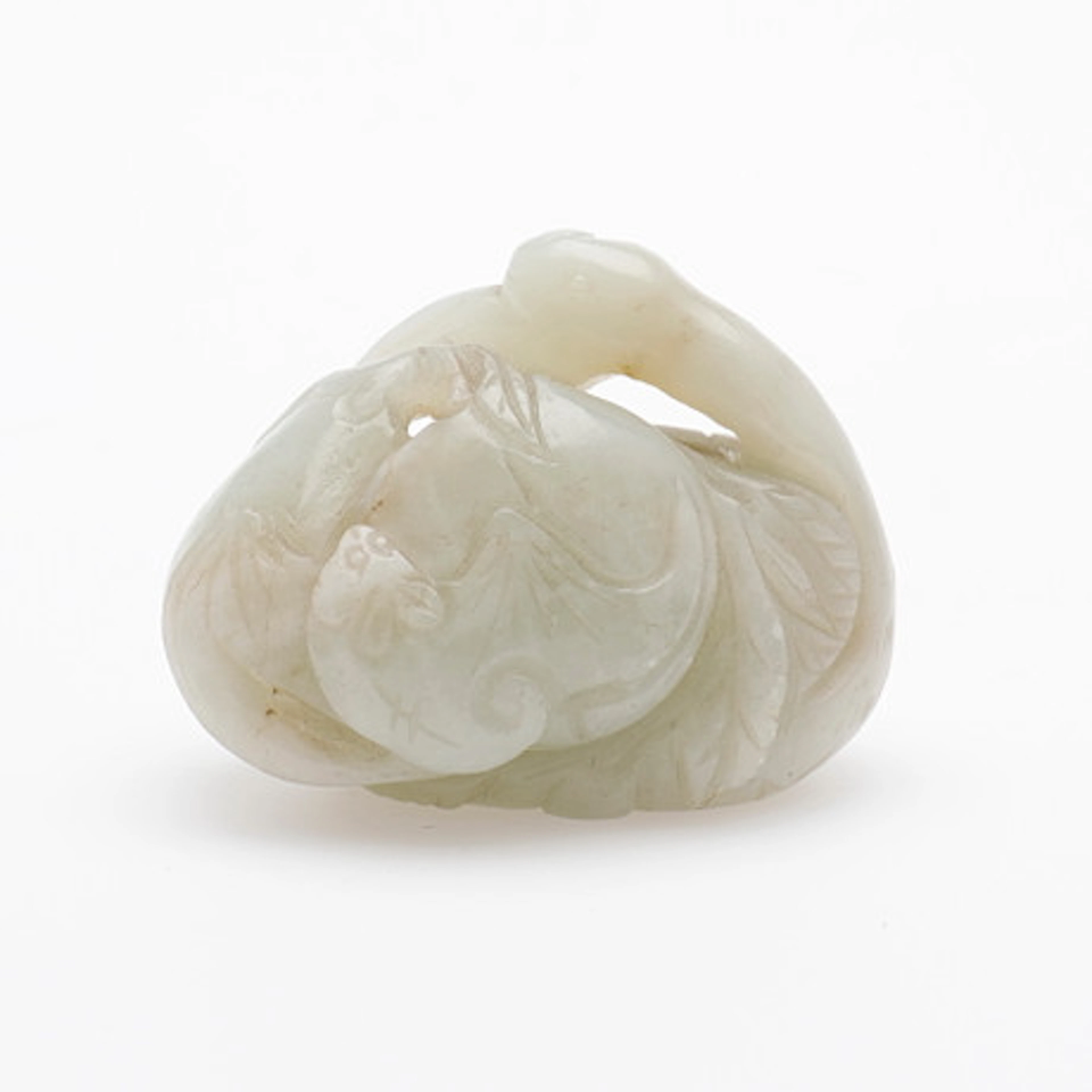 SKULPTUR, Kina, fågel och fladermus, jade,…