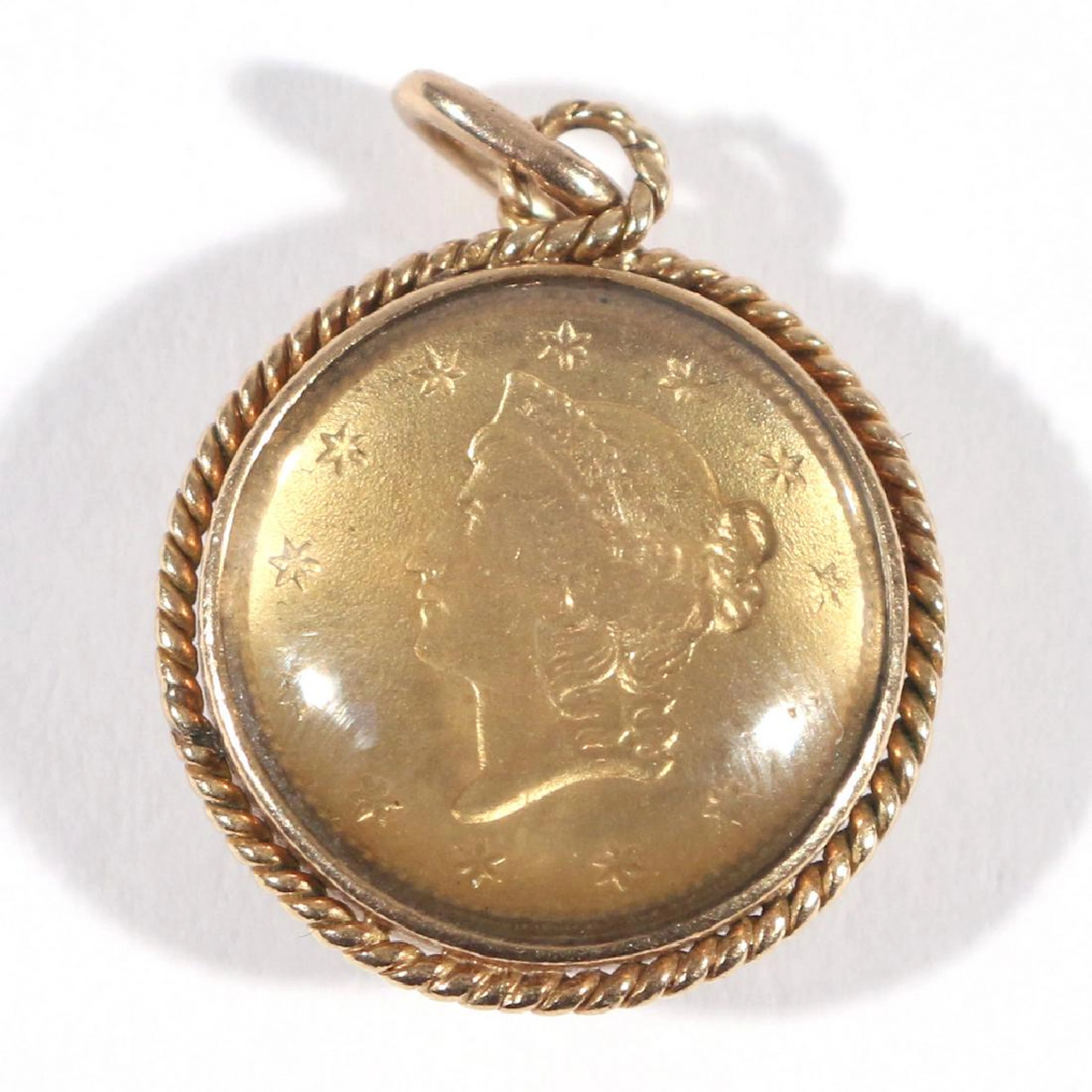 1853 u.s. liberty one dollar gold coin