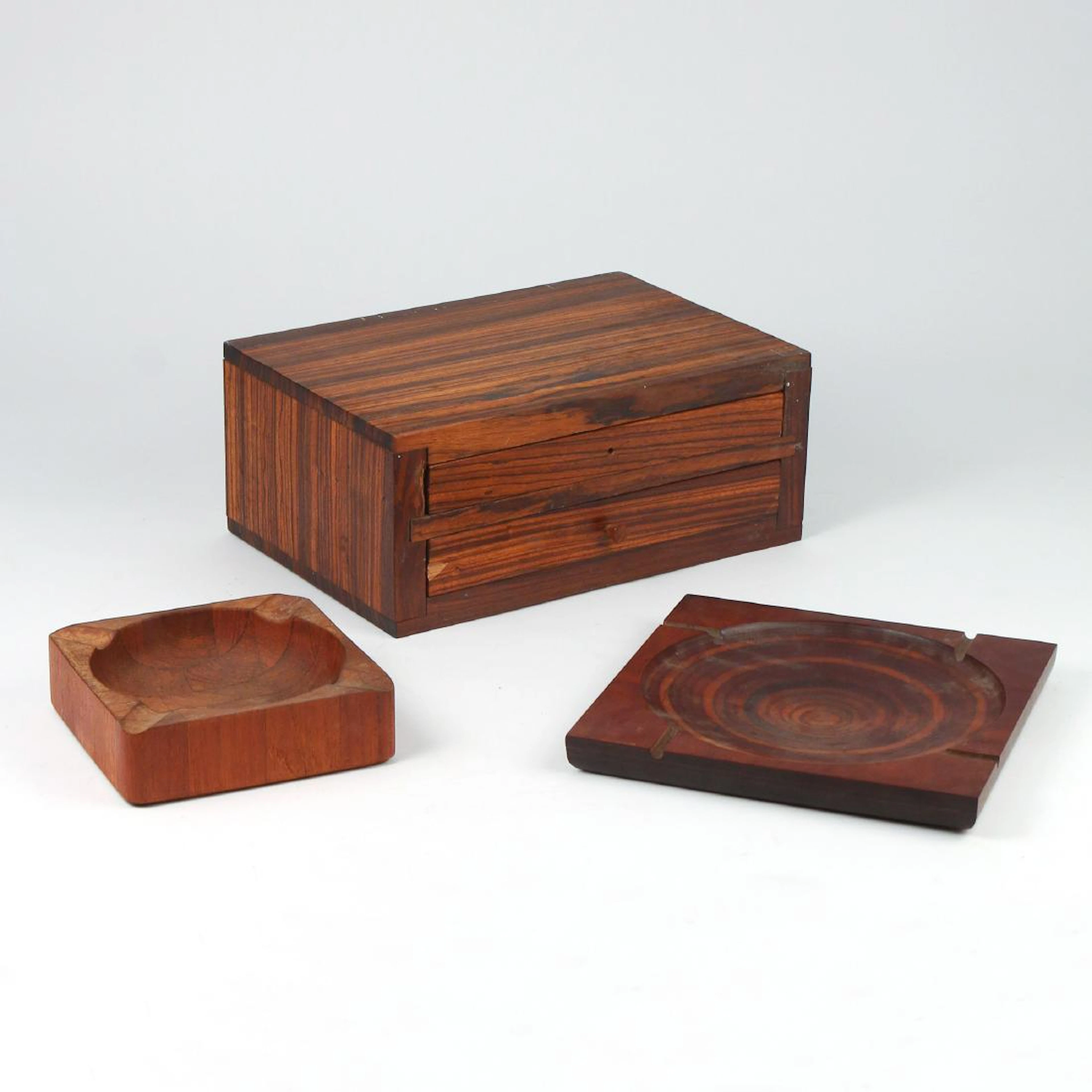 (3pc) EXOTIC WOOD ITEMS