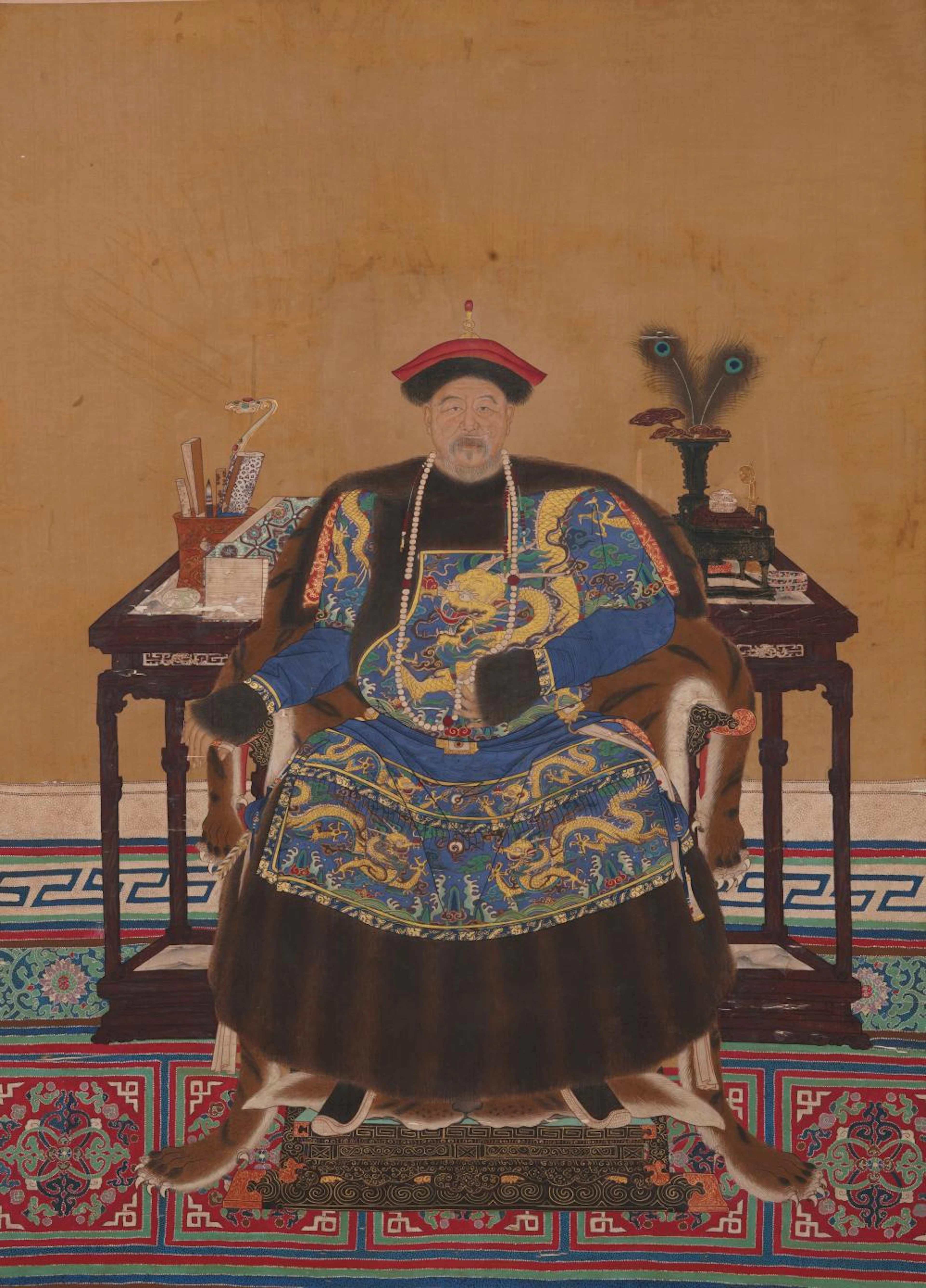 A CHINESE IMPERIAL PORTRAIT OF QING ROYAL FAMILY MEMBER