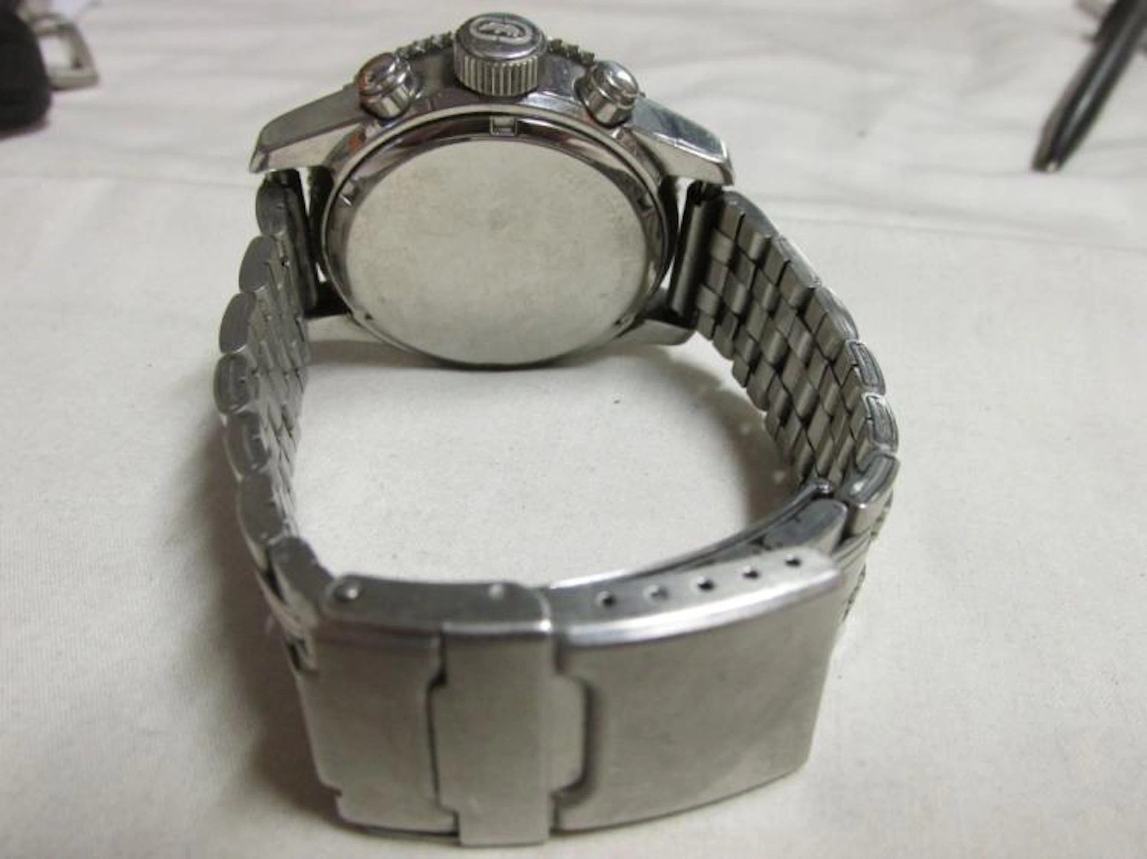 Marc Ecko Silver Tone Watch With CZ's