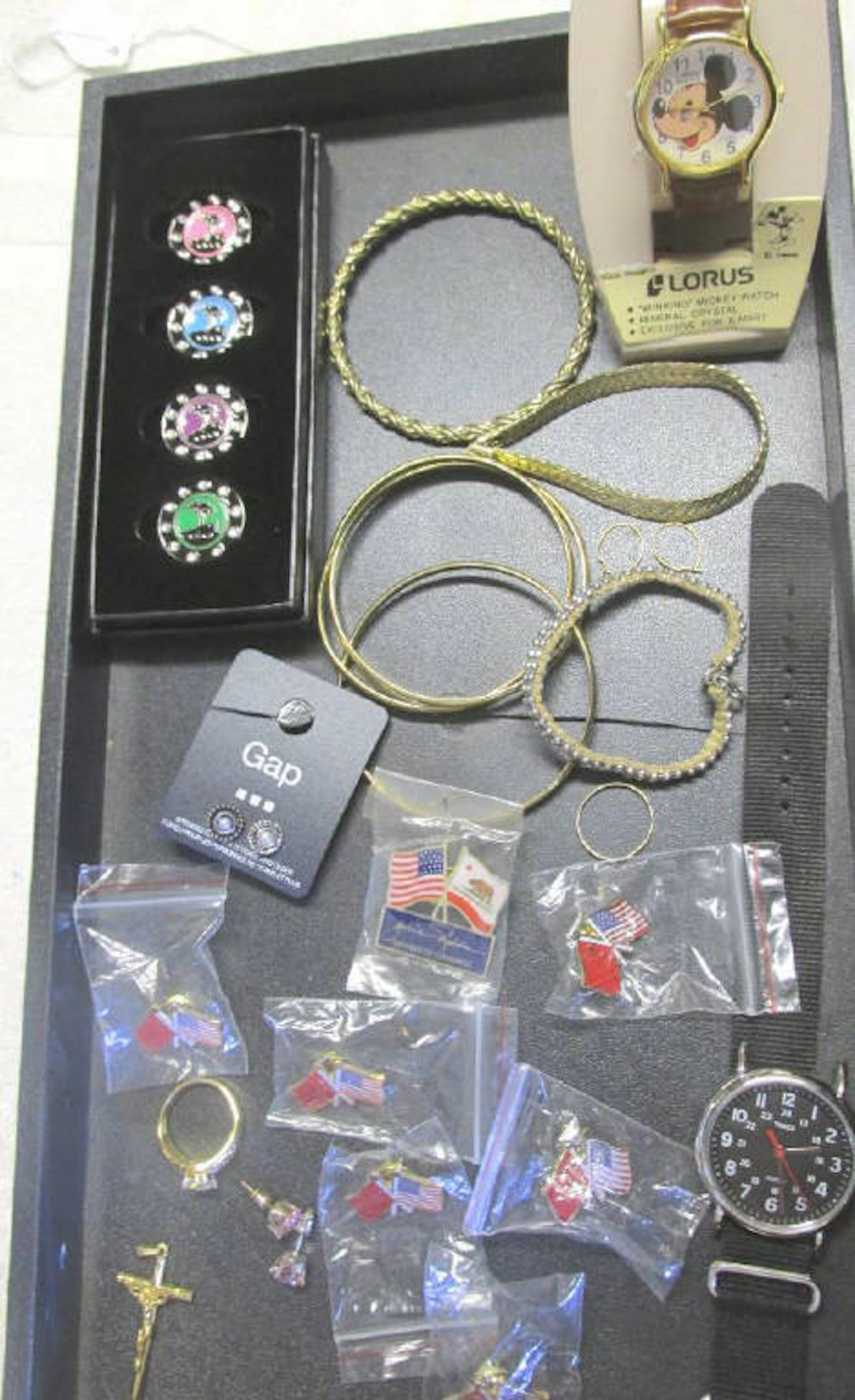 Tray Of Costume Jewelry & Watches