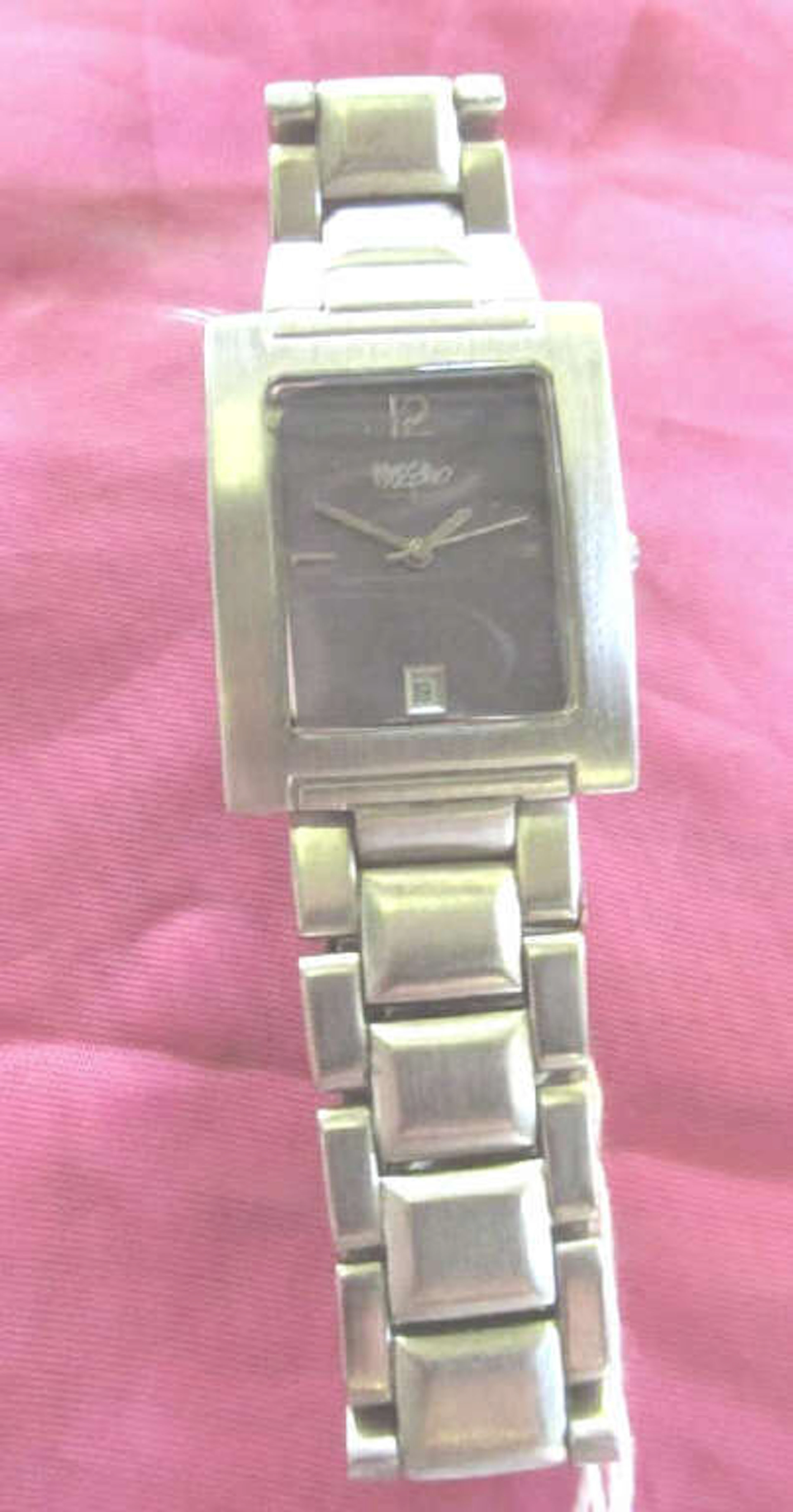 Mossimo Blue Face Silver Tone Watch