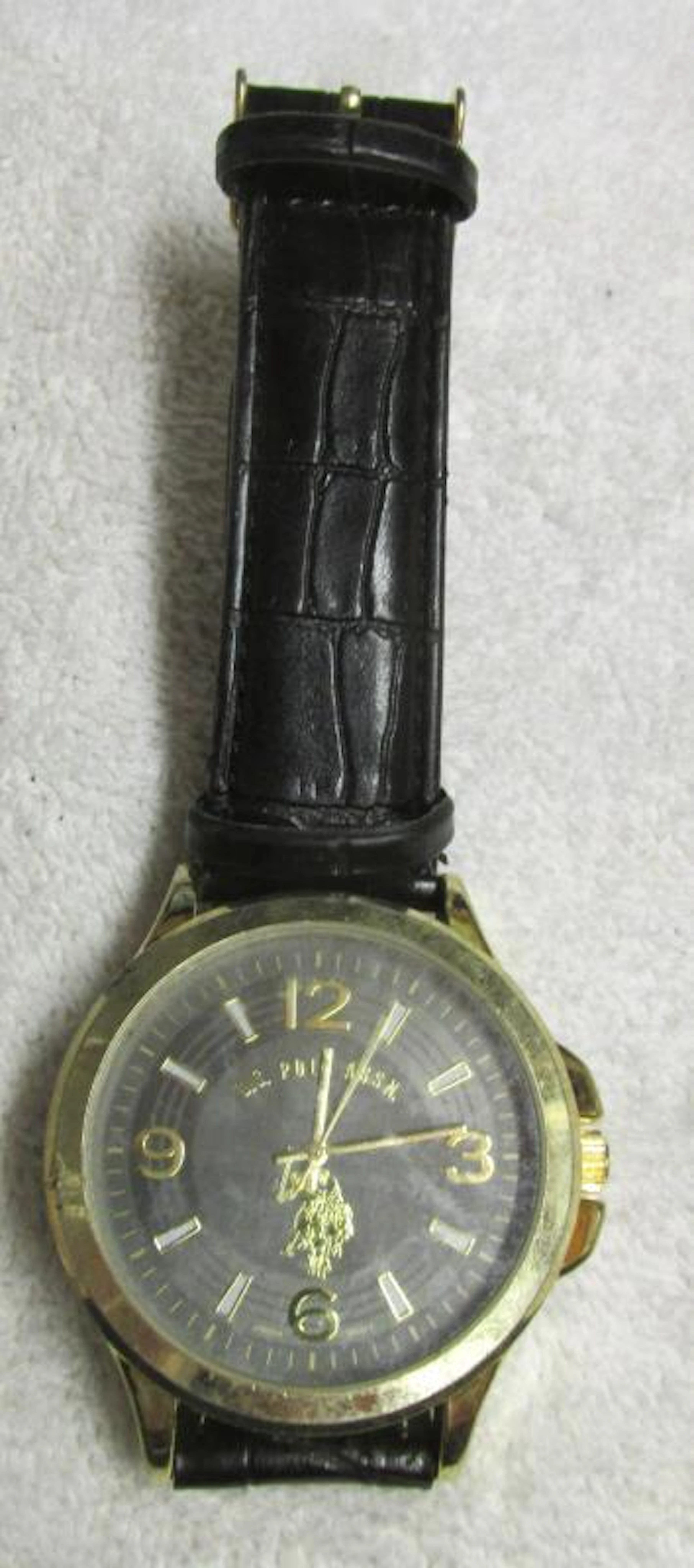 Man's Black & Gold Tone US Polo Assn. Watch