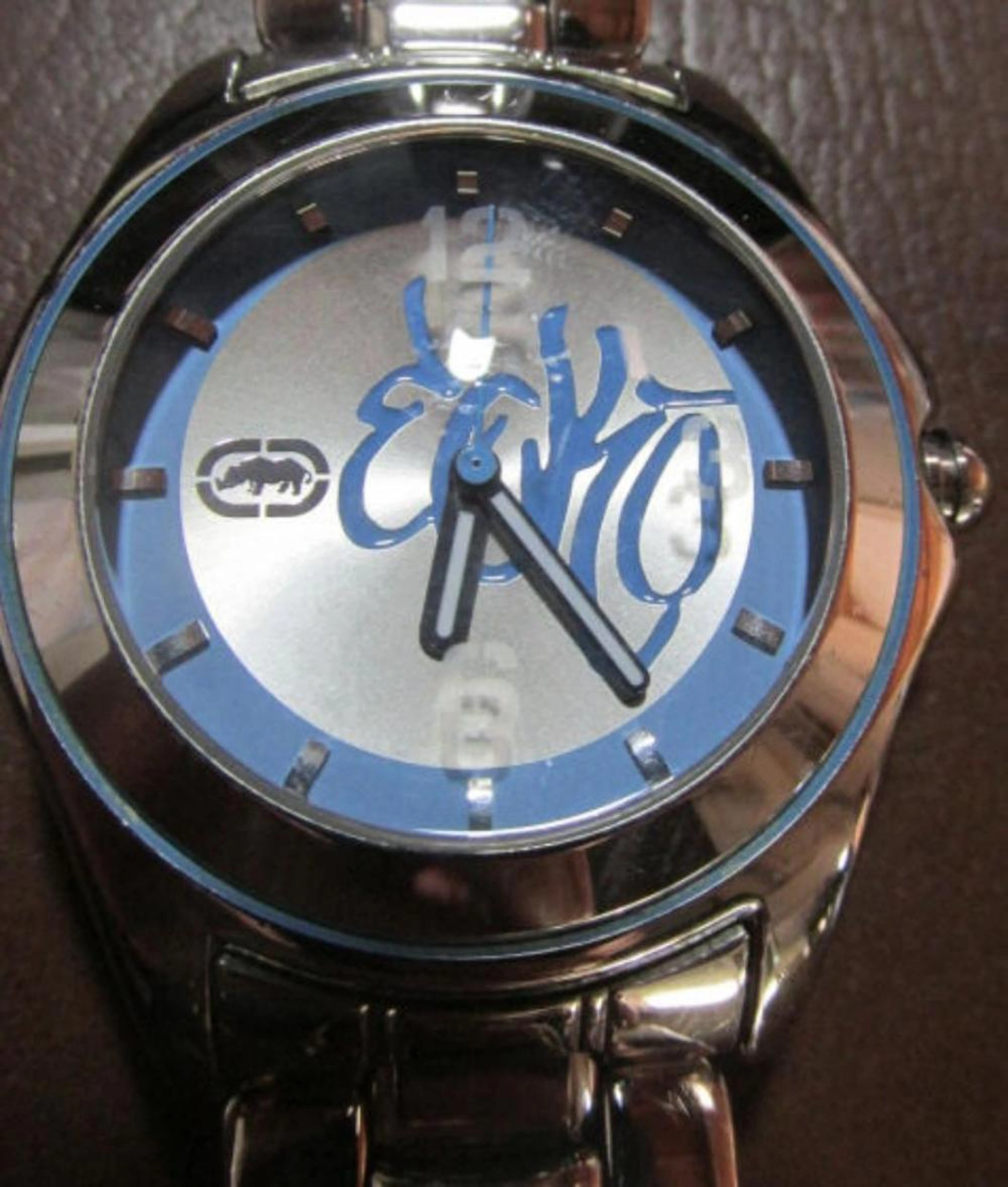 Marc Ecko Silver & Blue Watch