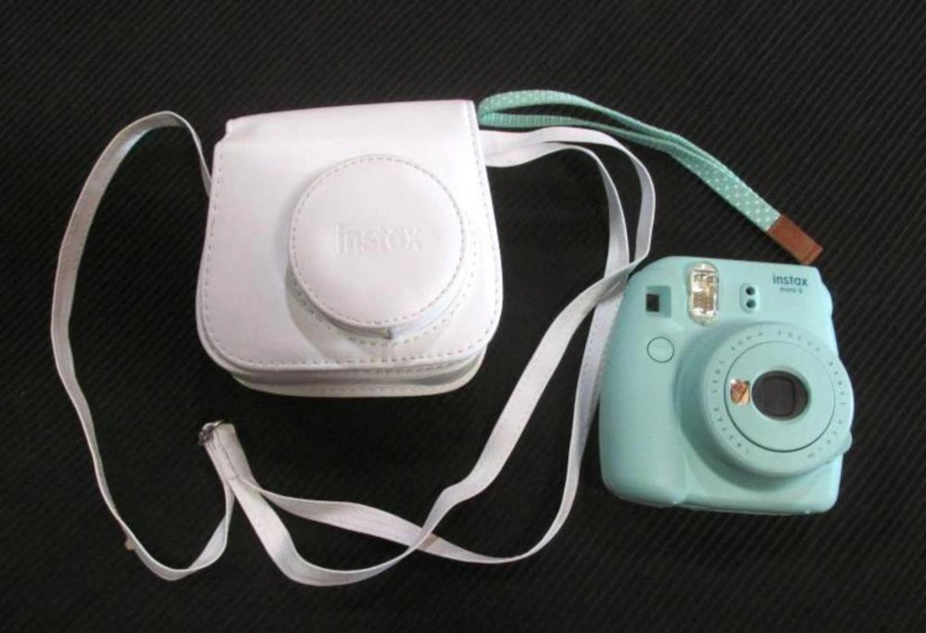 Teal INSTAX Mini 9 Camera with White Case