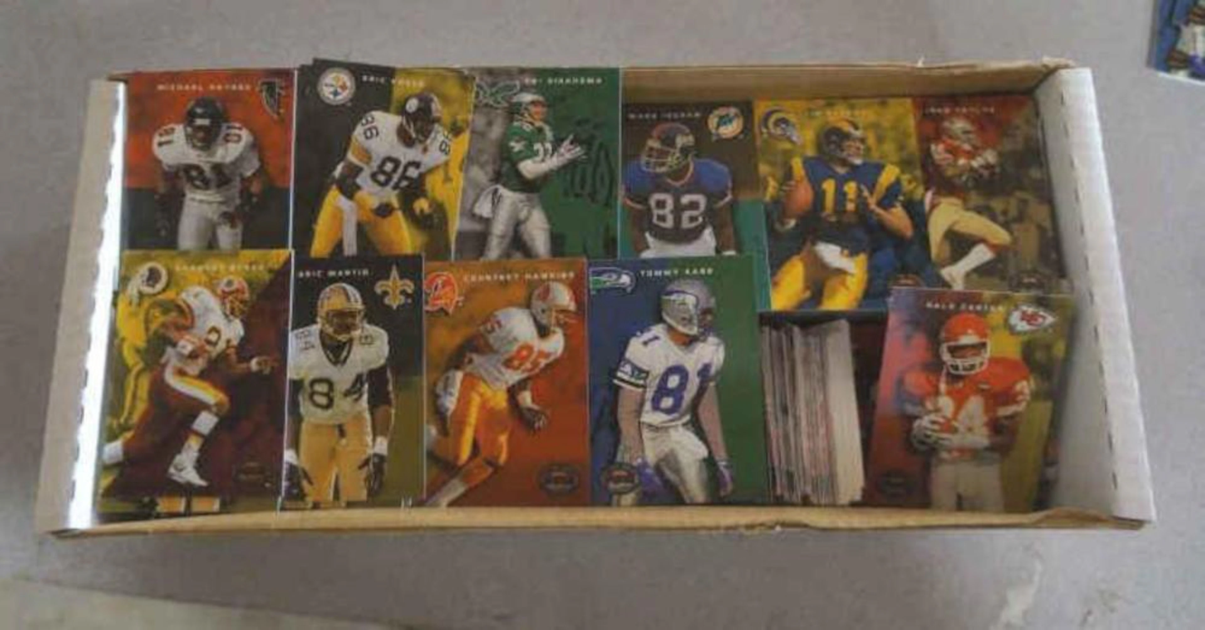 Box Lot Of Misc Football Cards
